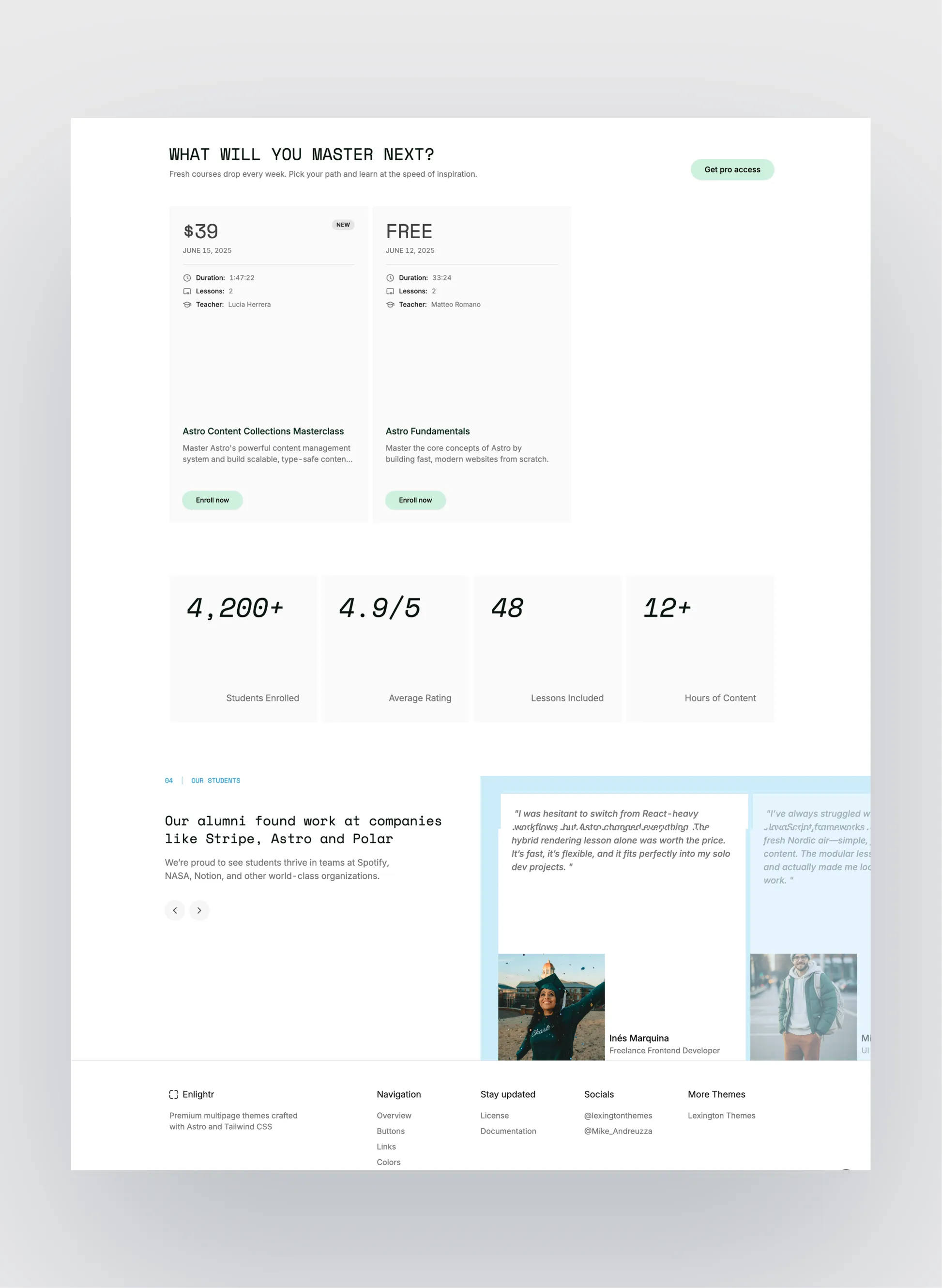 Enlightr page preview