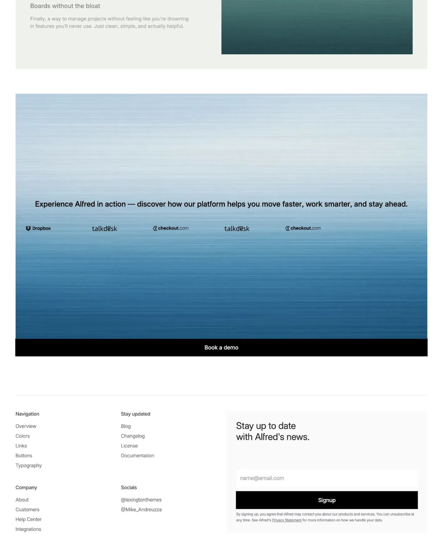 Alfred page preview
