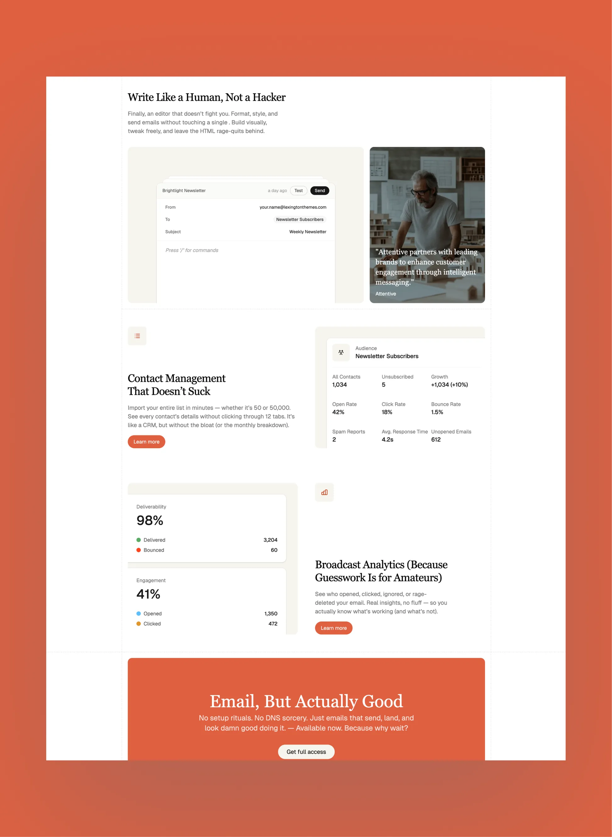 Brightlight help center layout