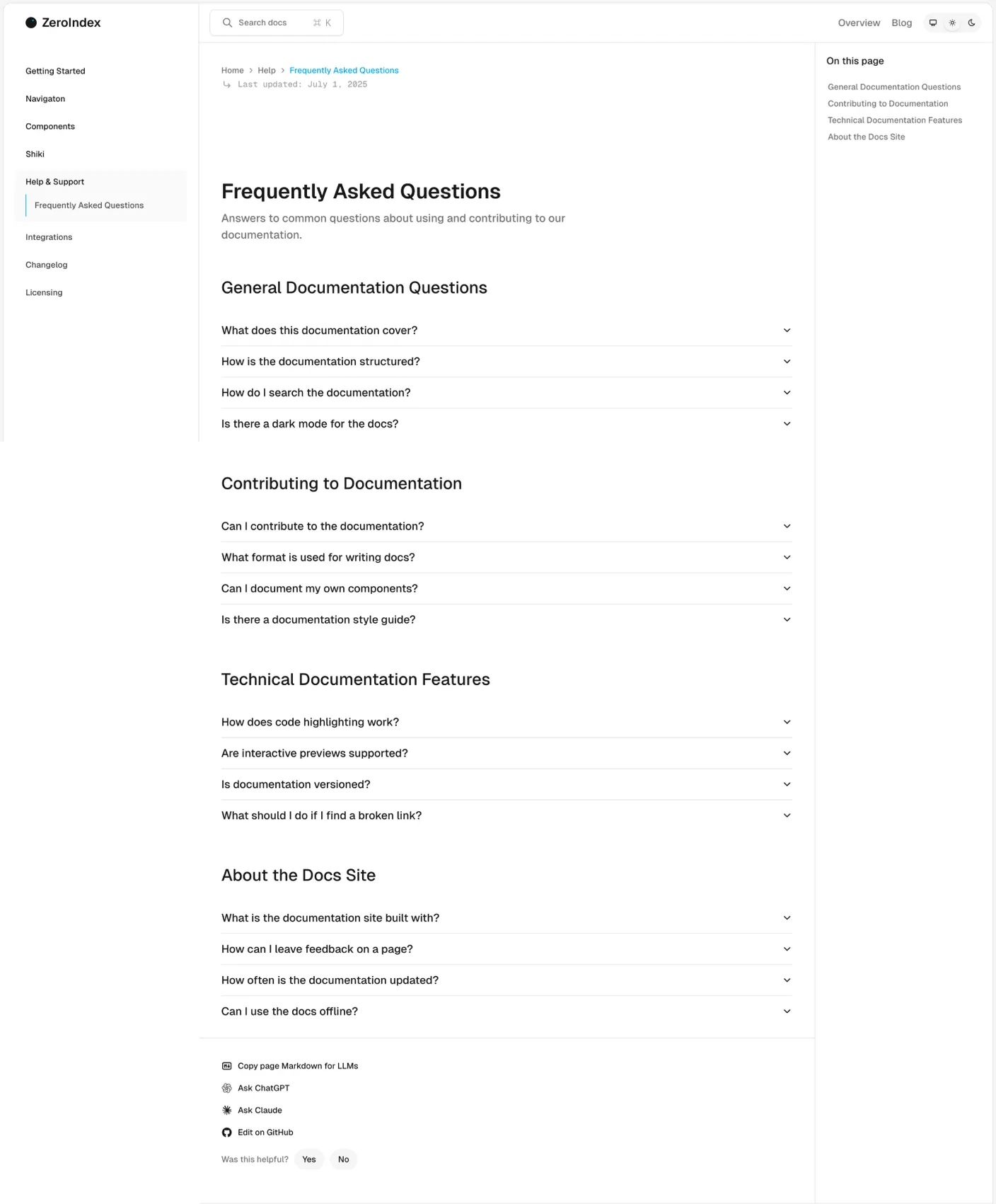 Zeroindex page preview