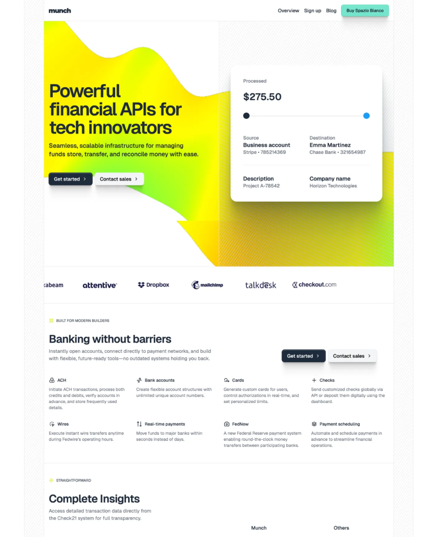 Spazio Bianco page preview