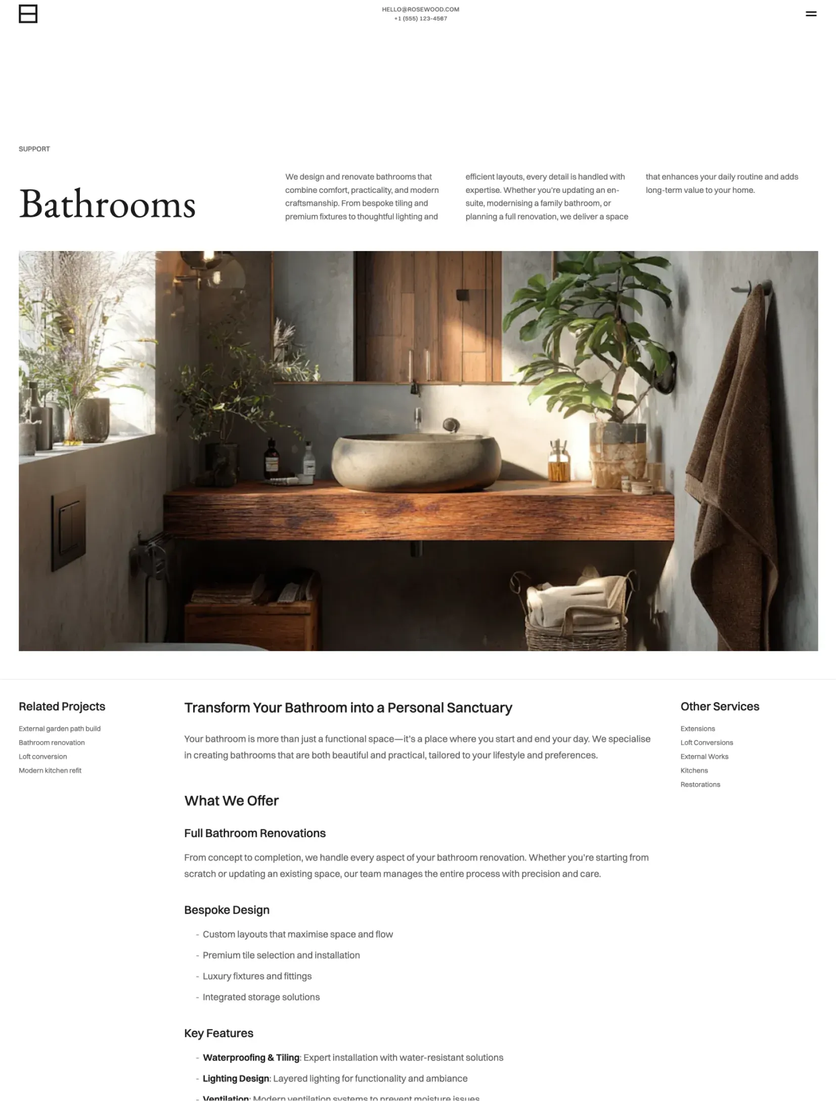 Rosewood services overview for contractors and renovation firms