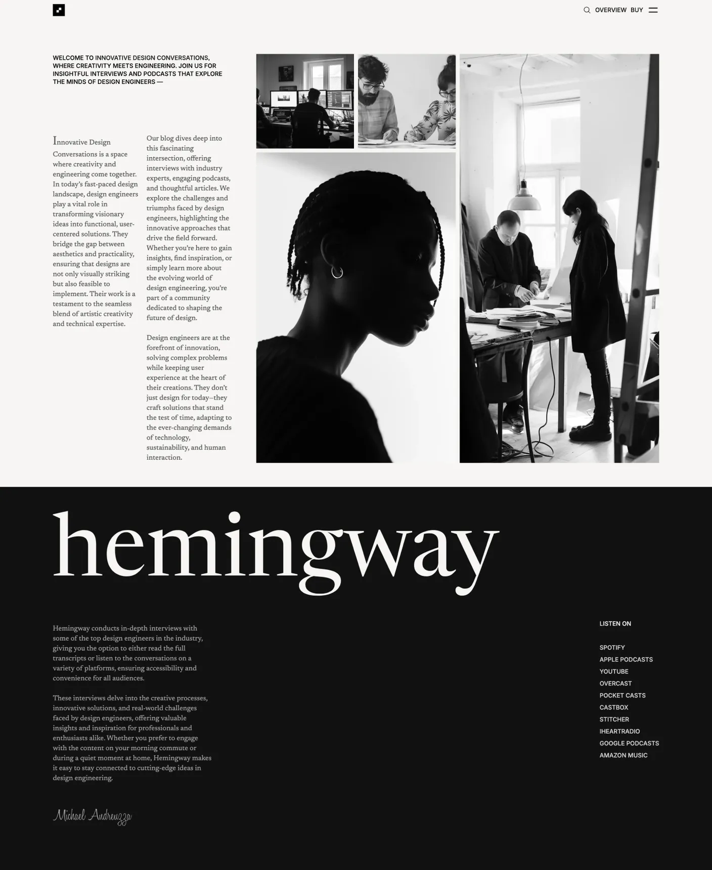 Hemingway page preview