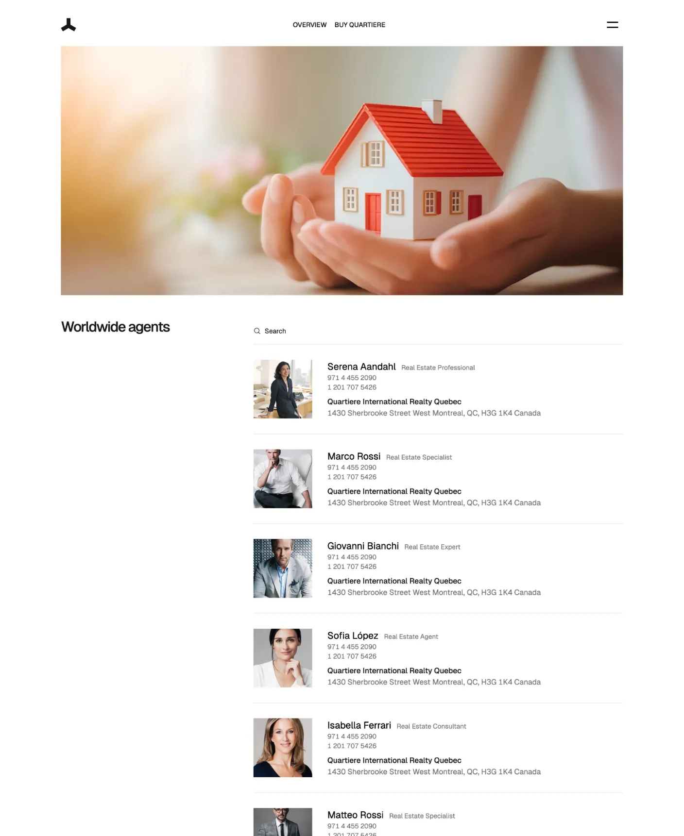 Quartiere page preview