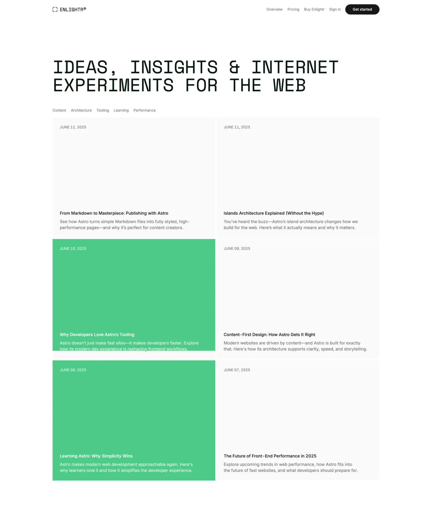 Enlightr page preview