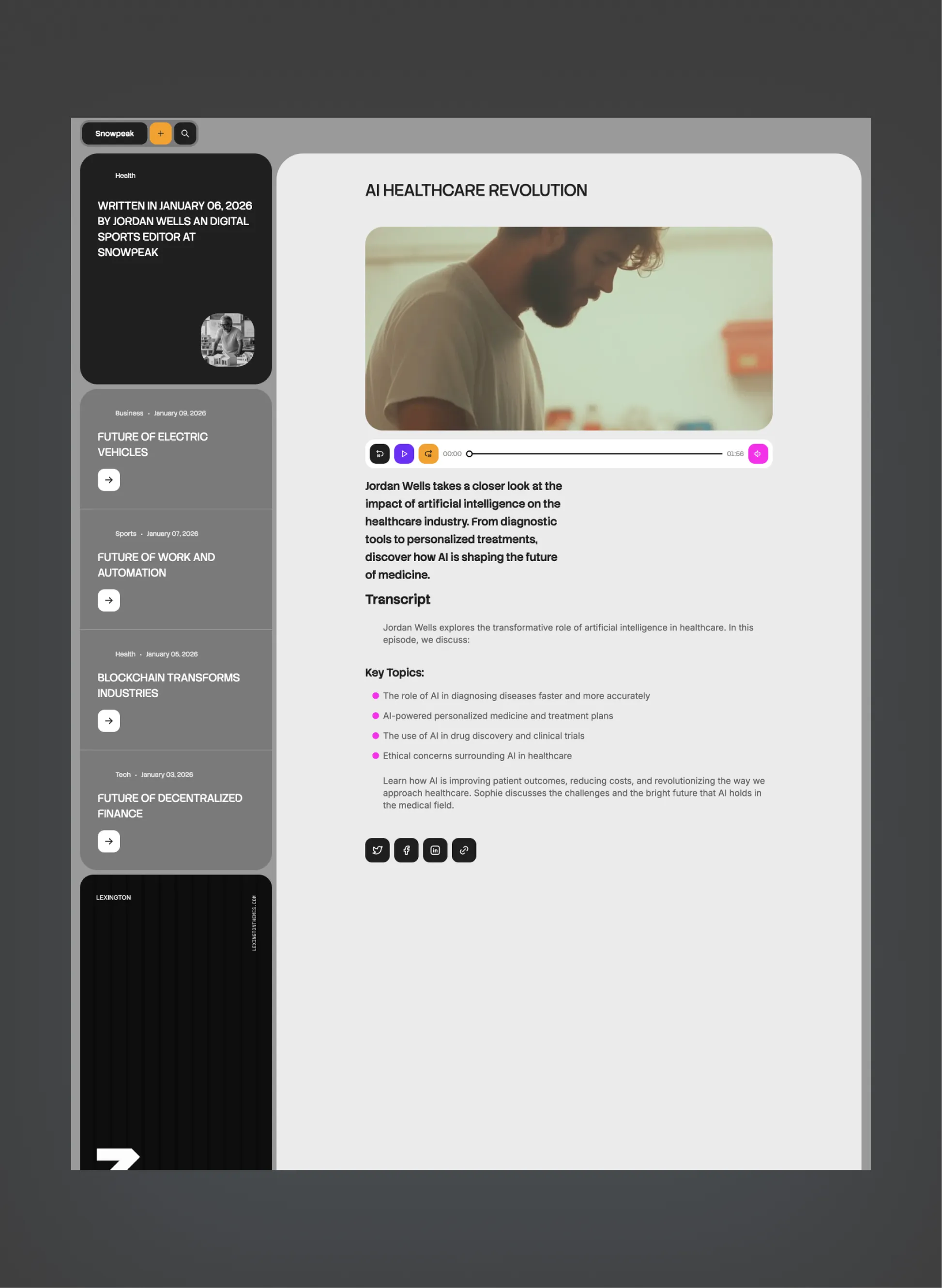 Snowpeak blog article page