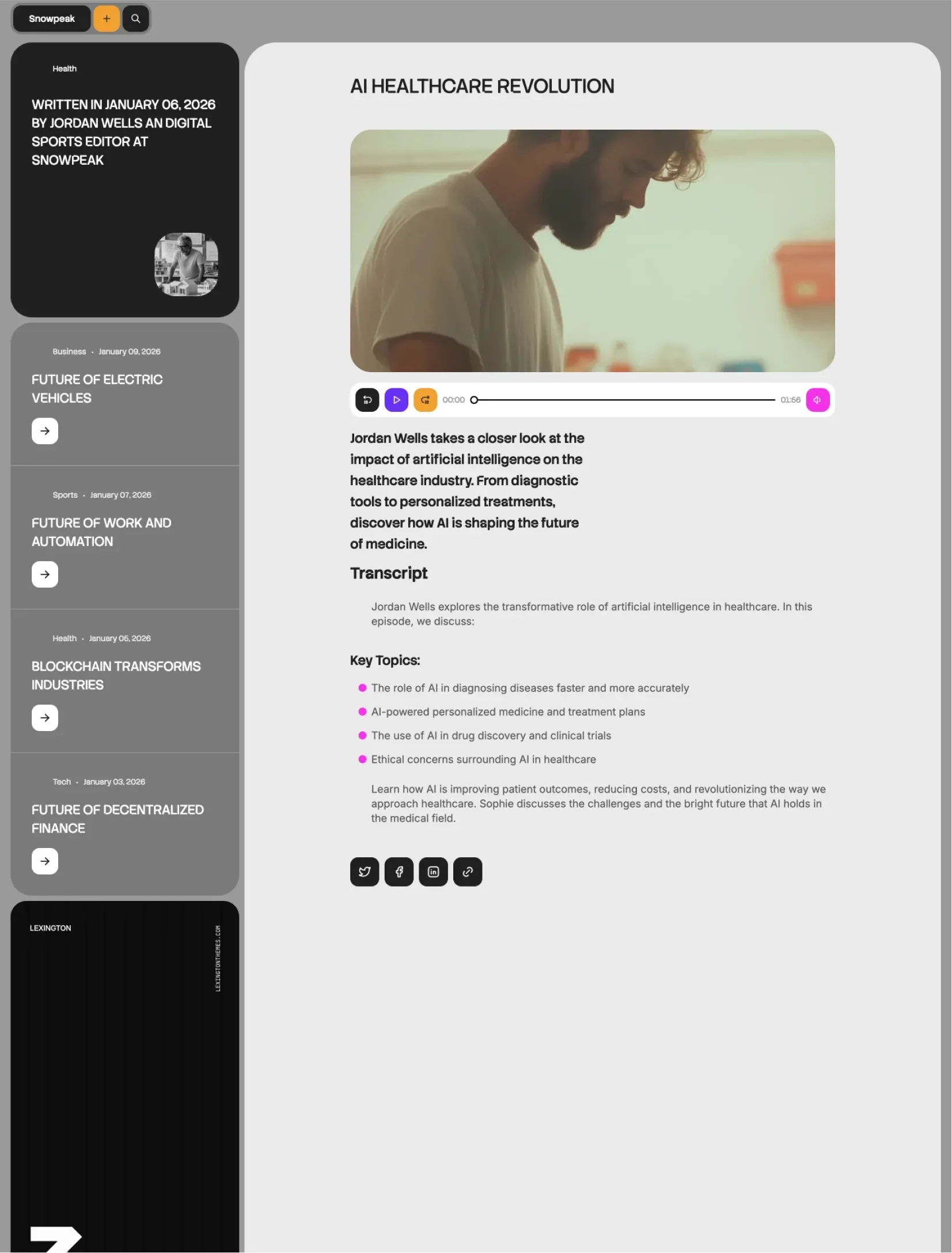 Snowpeak blog article page