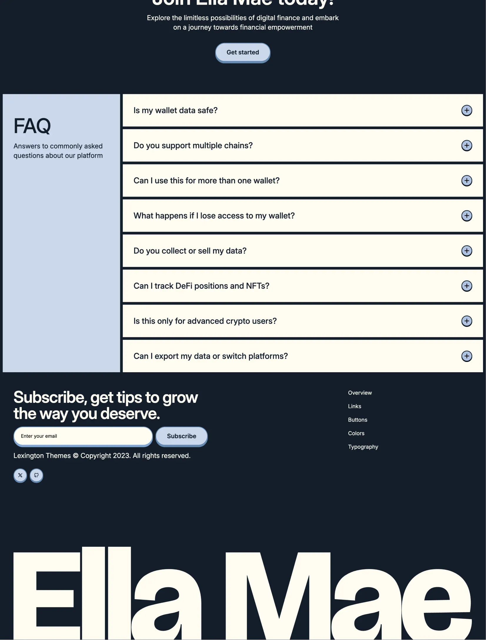 Ella Mae integrations layout