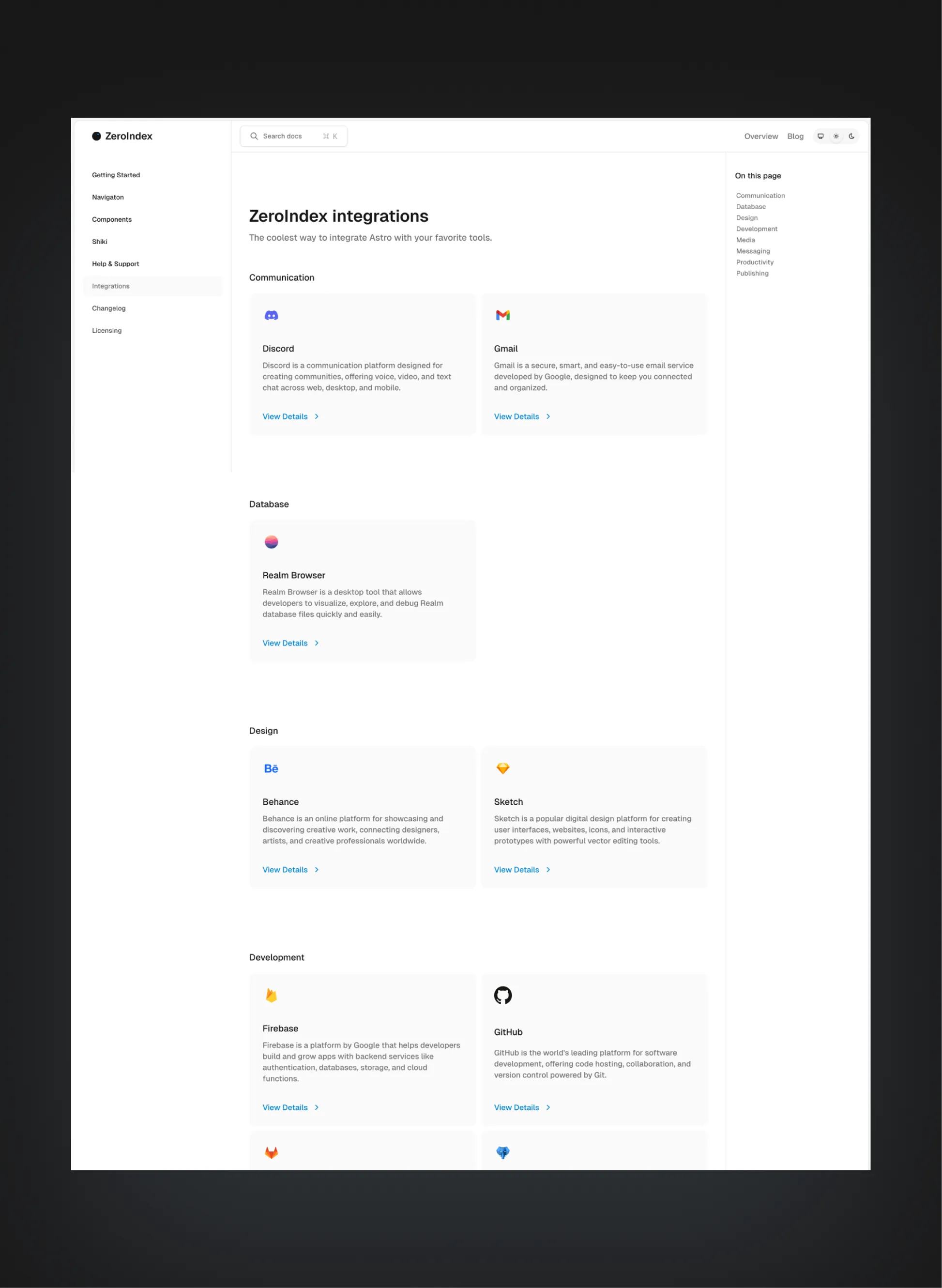 ZeroIndex code block and tabs example