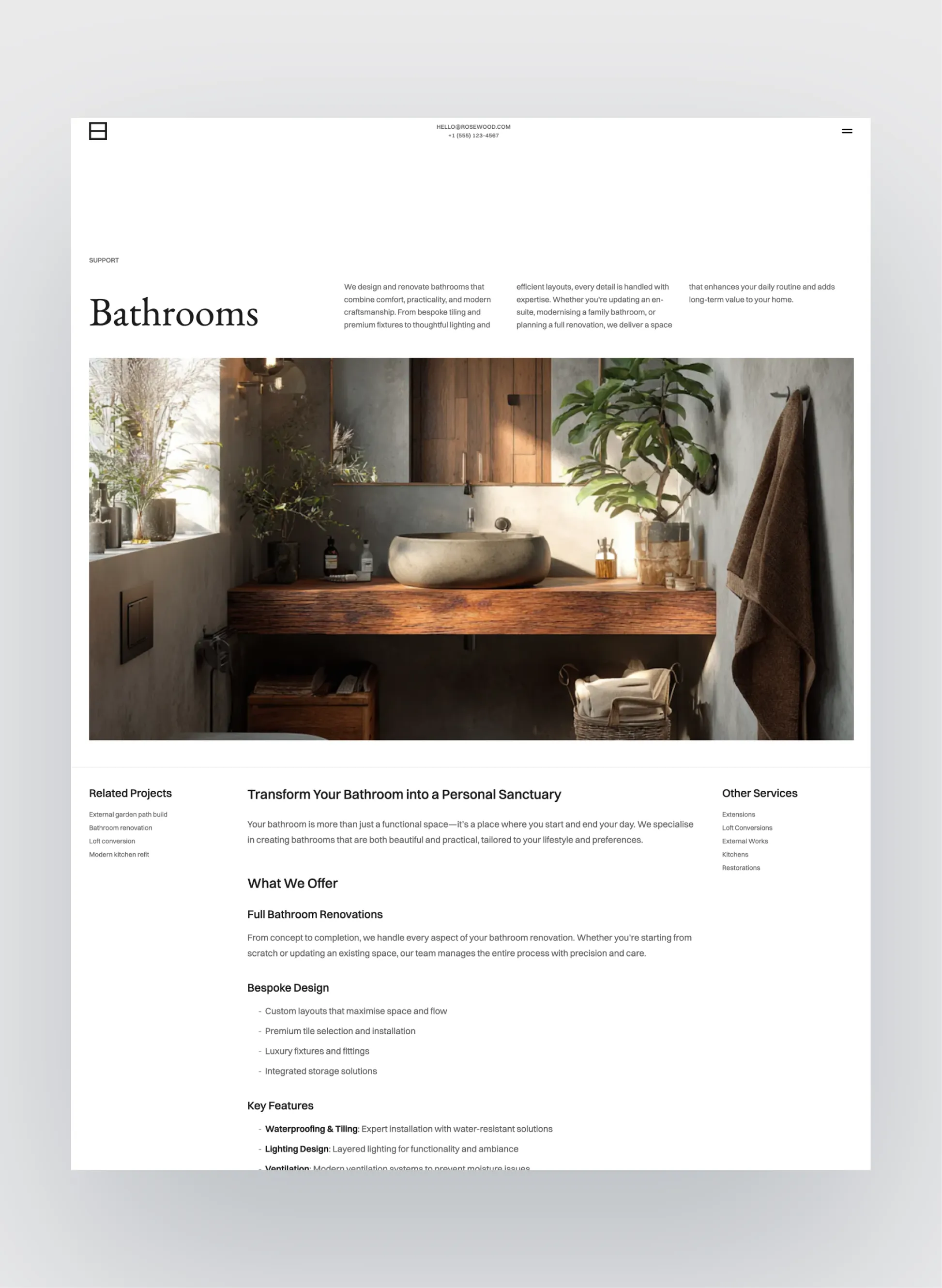 Rosewood services overview for contractors and renovation firms