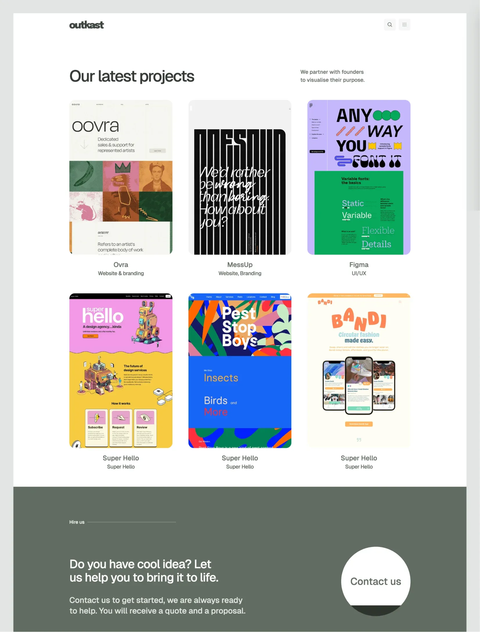 Outkast blog layout