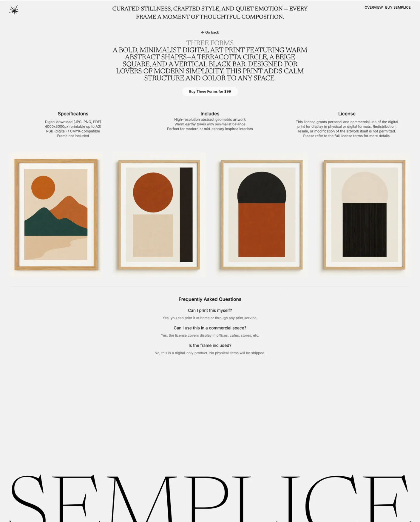 Semplice page preview