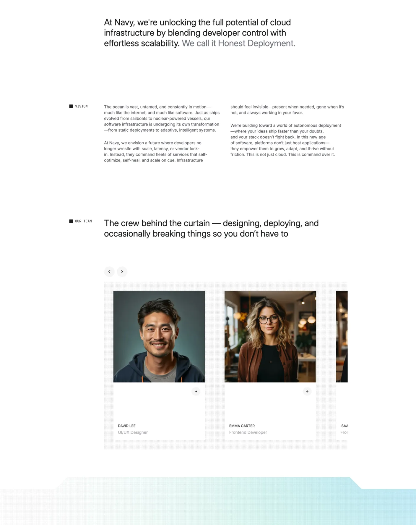 Navy page preview