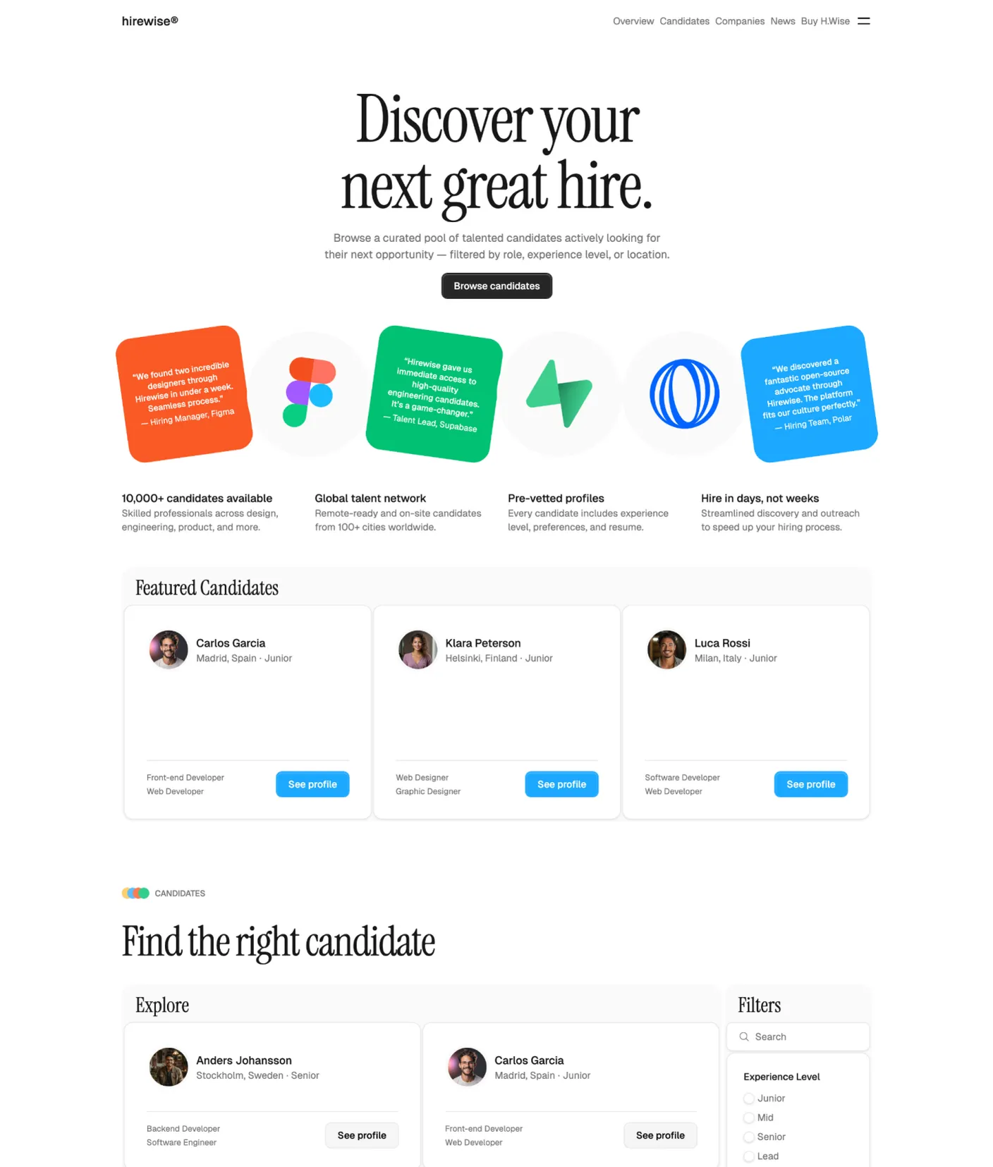 Hirewise page preview