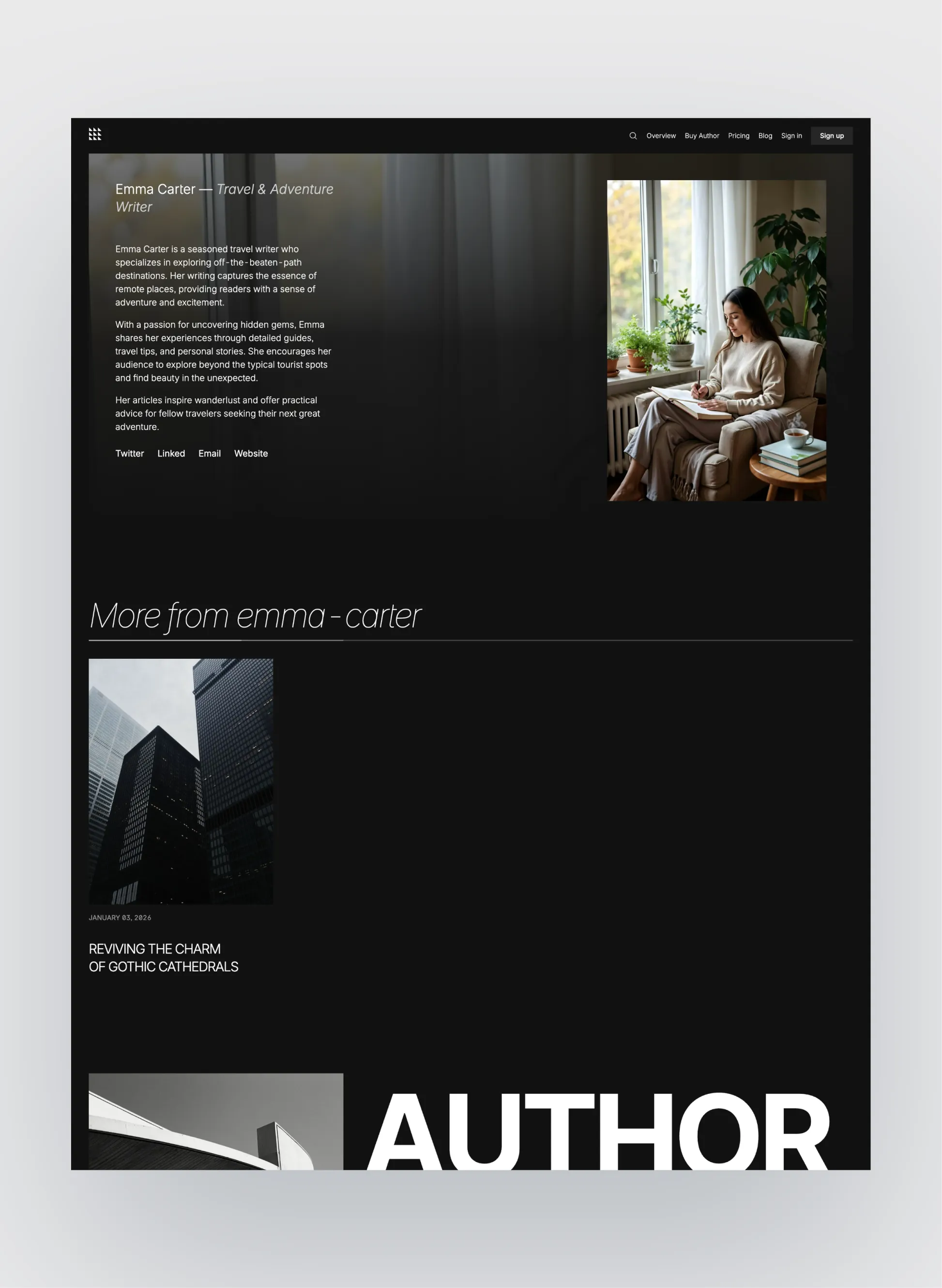 Author paywall interface