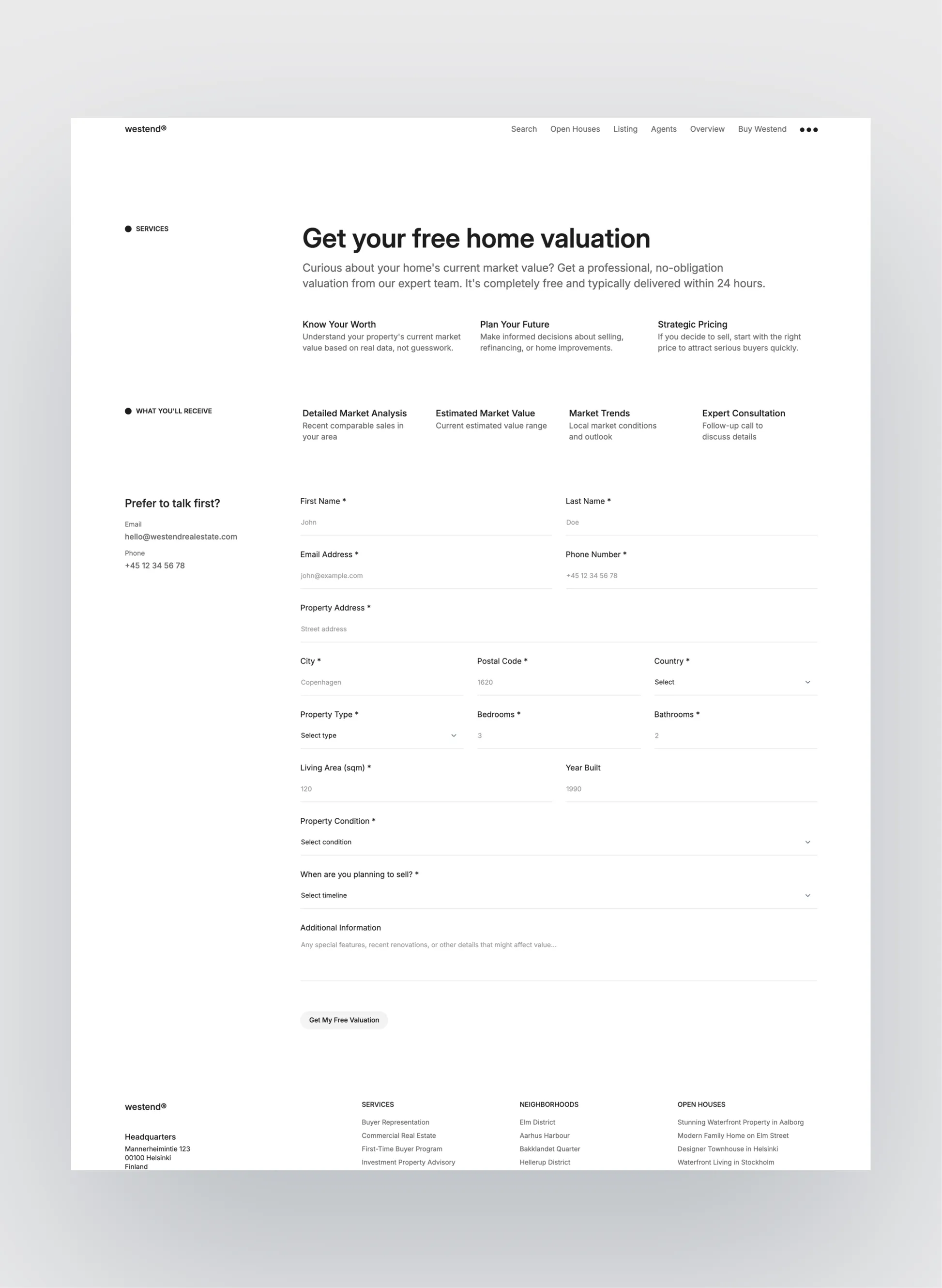 Westend blog overview page