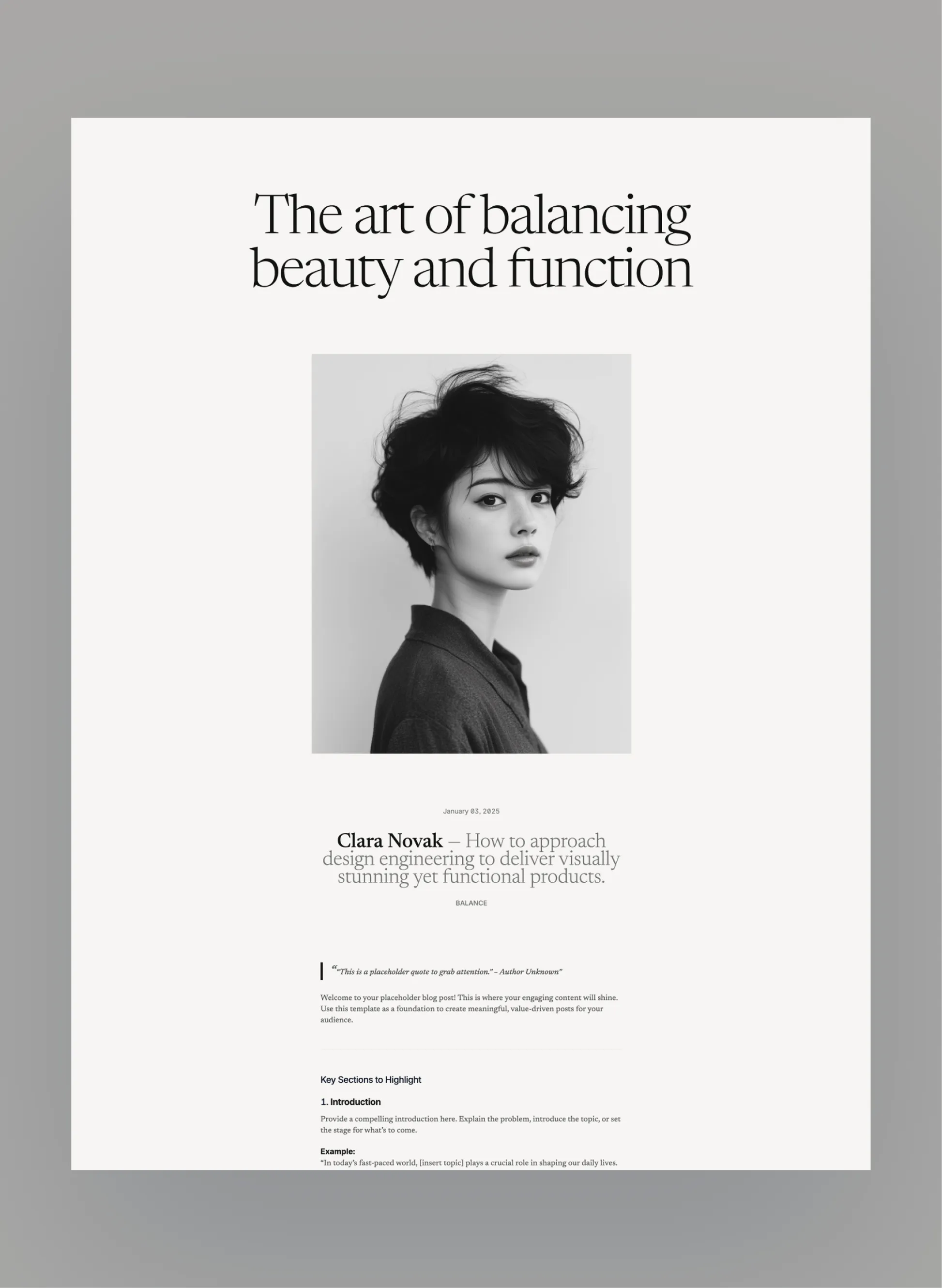 Hemingway podcast episode layout