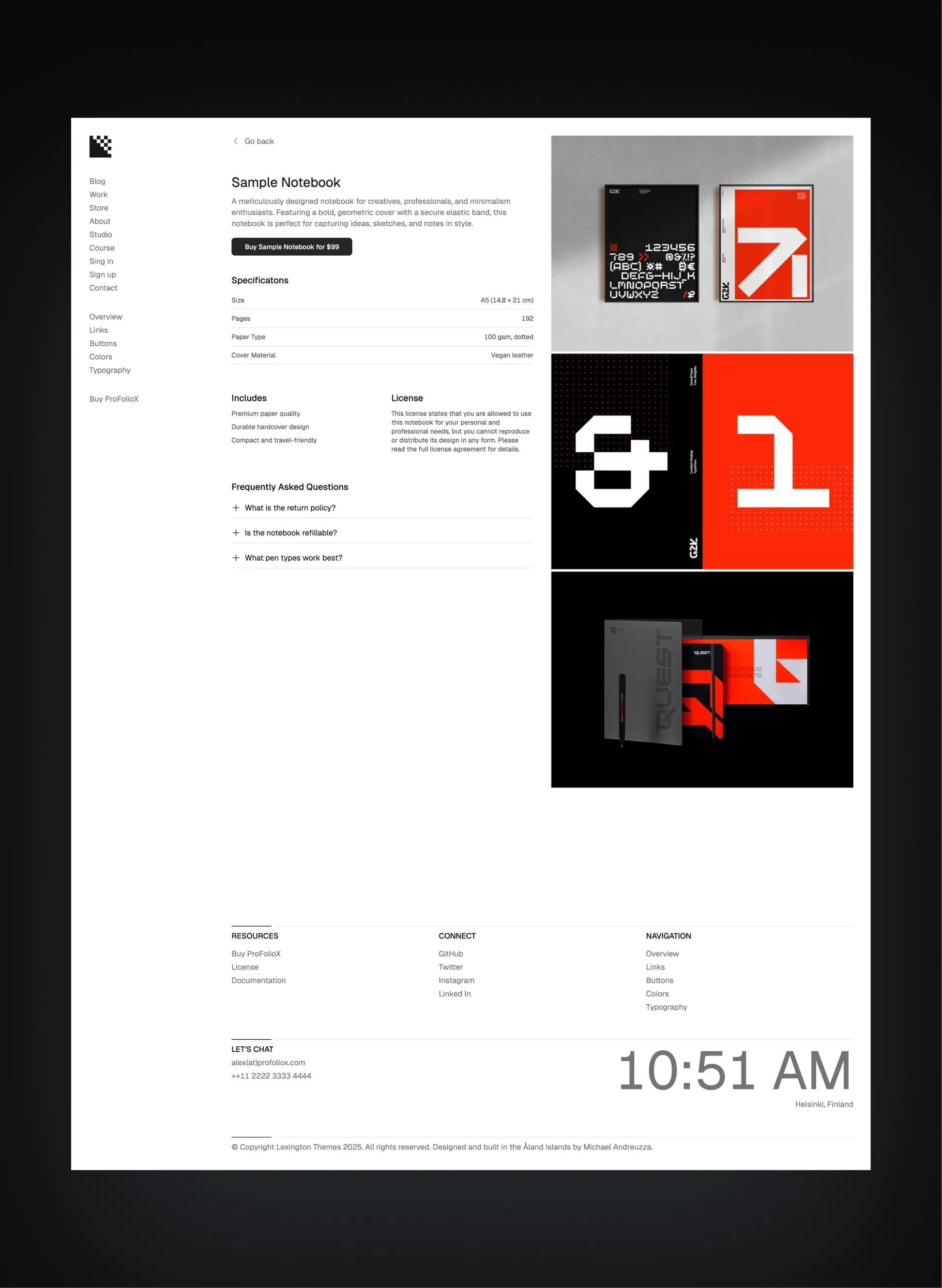 Pro FolioX blog layout