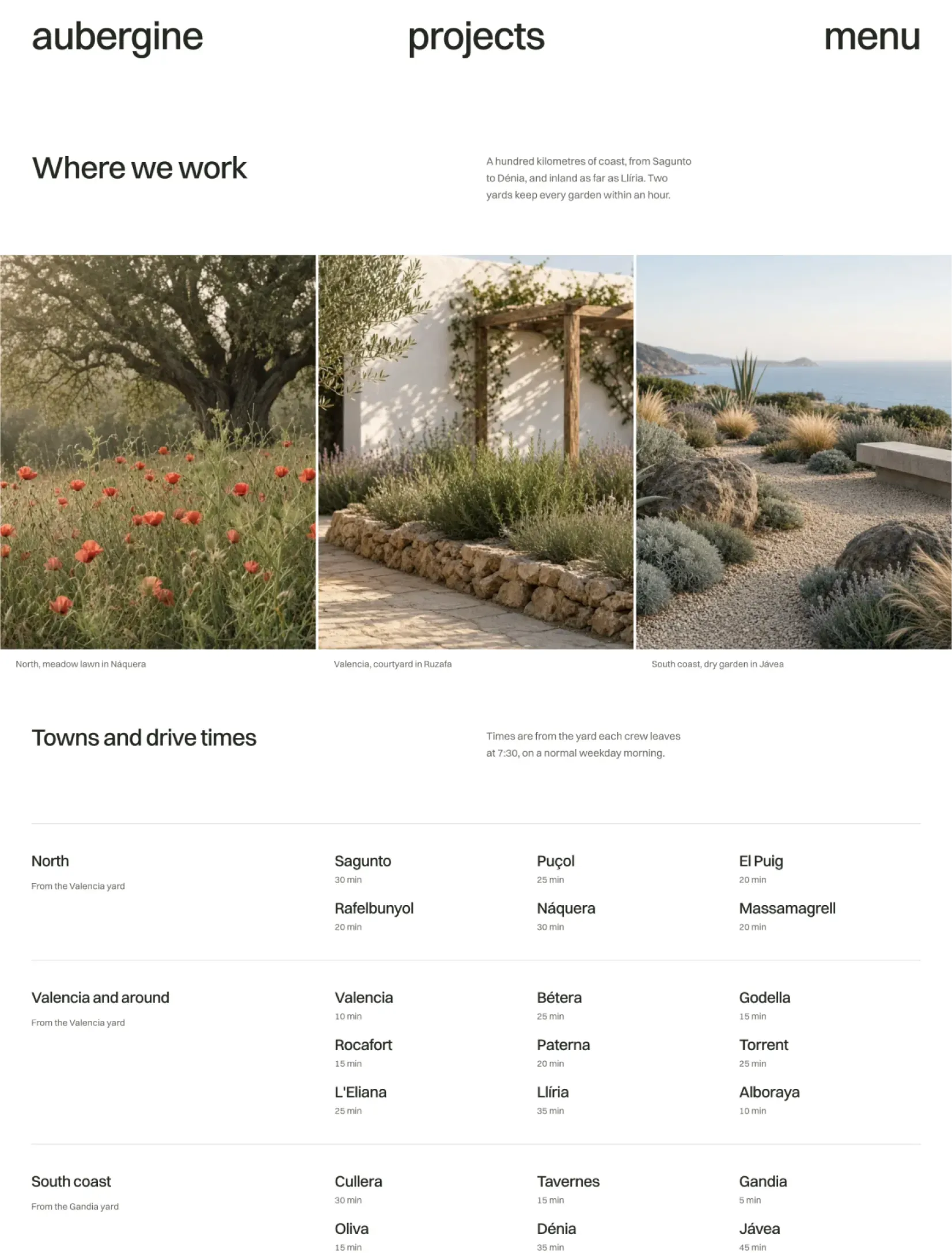 Aubergine about page with the team planting a tree