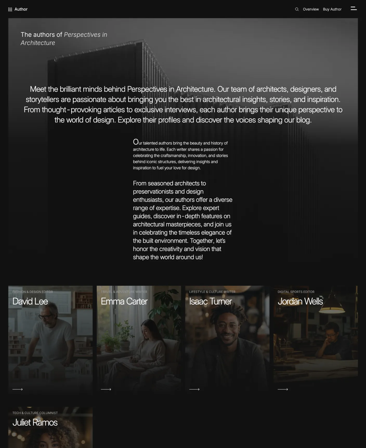 Author page preview