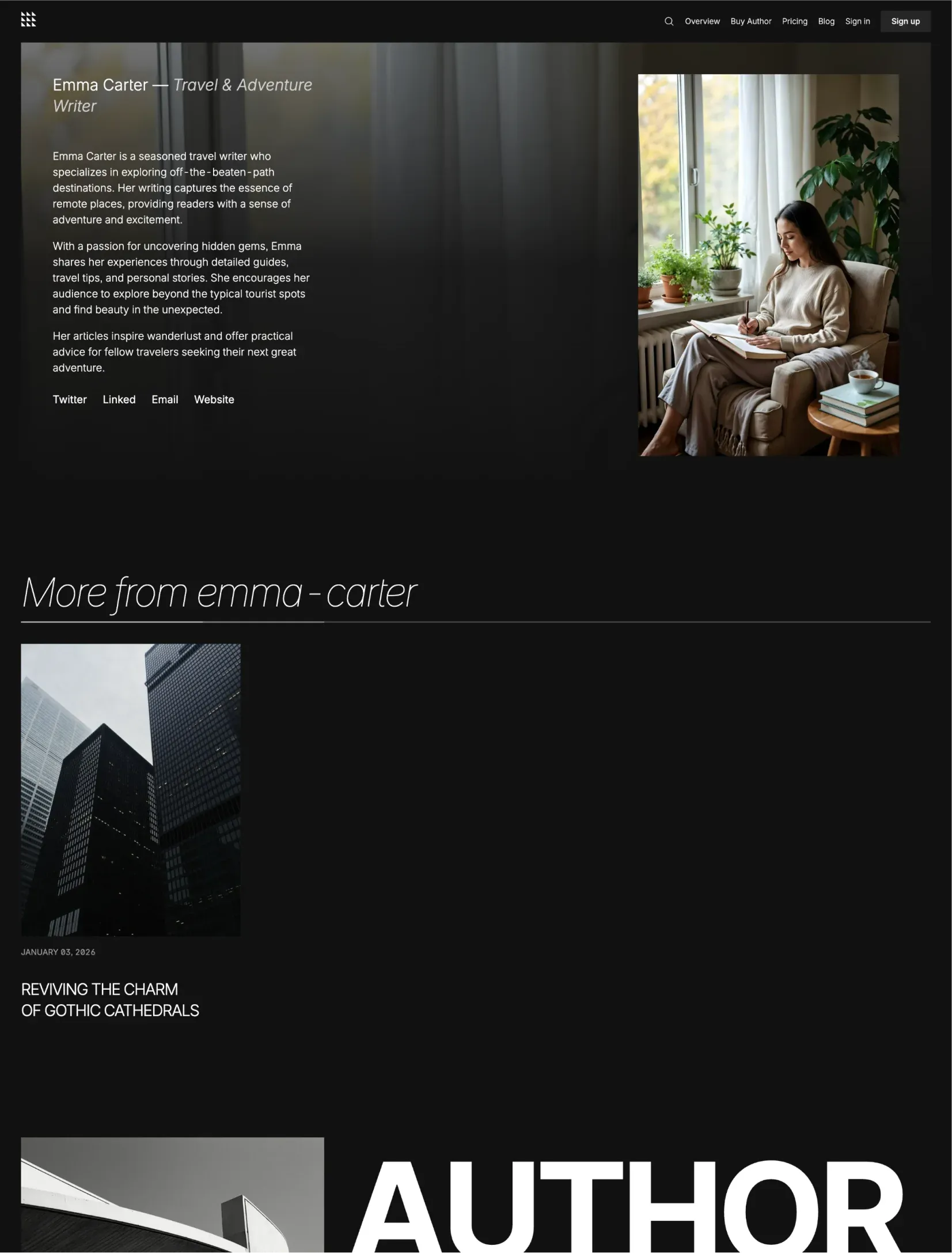 Author paywall interface