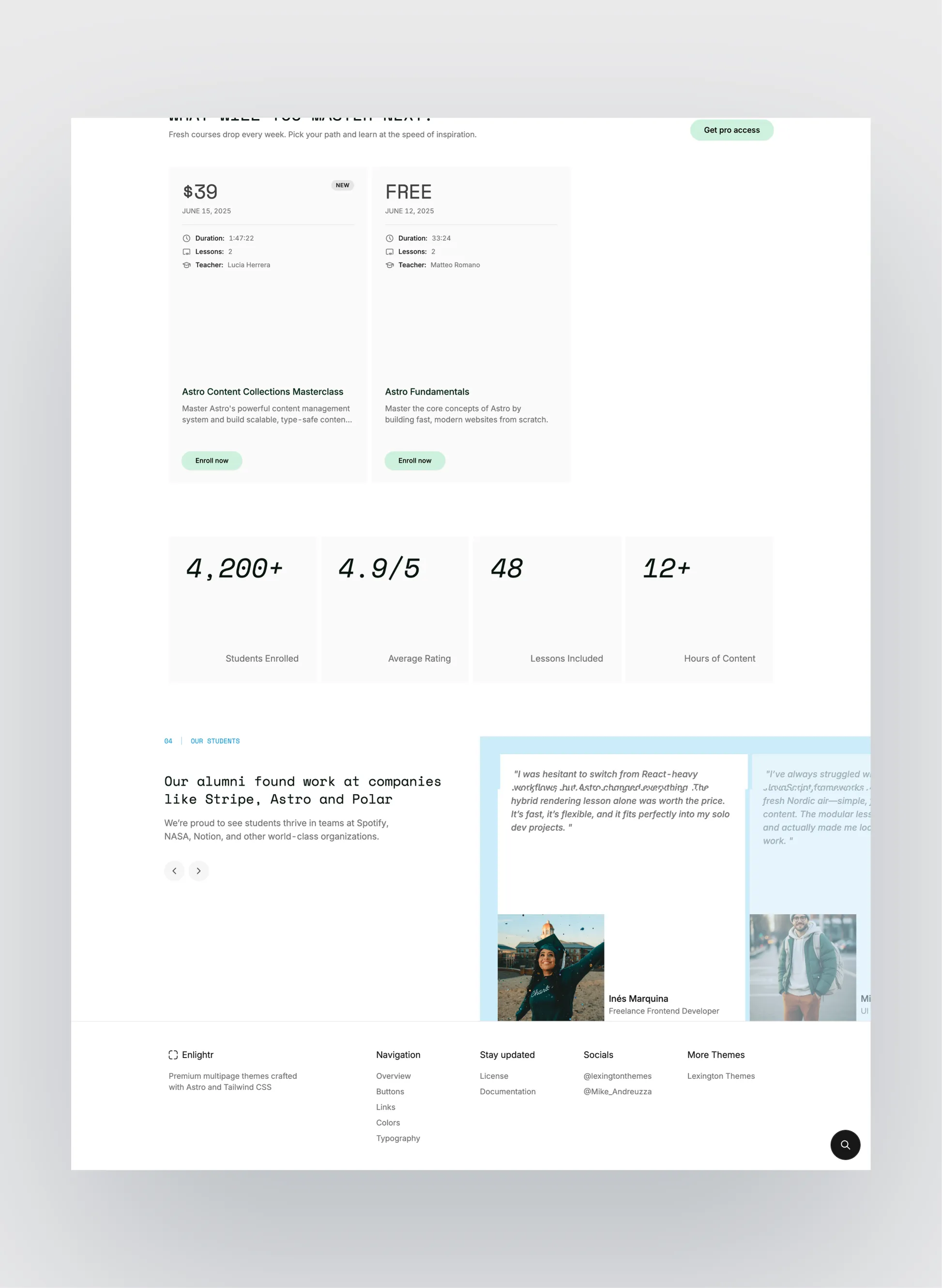 Enlightr page preview
