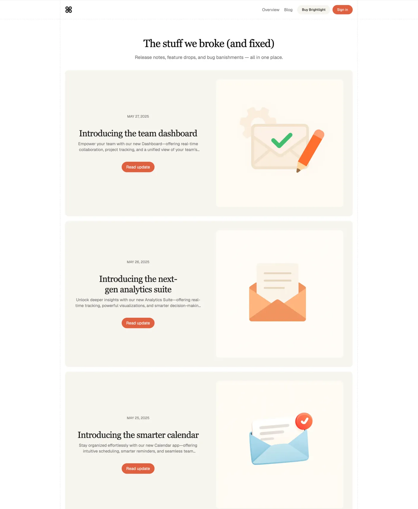 Brightlight page preview
