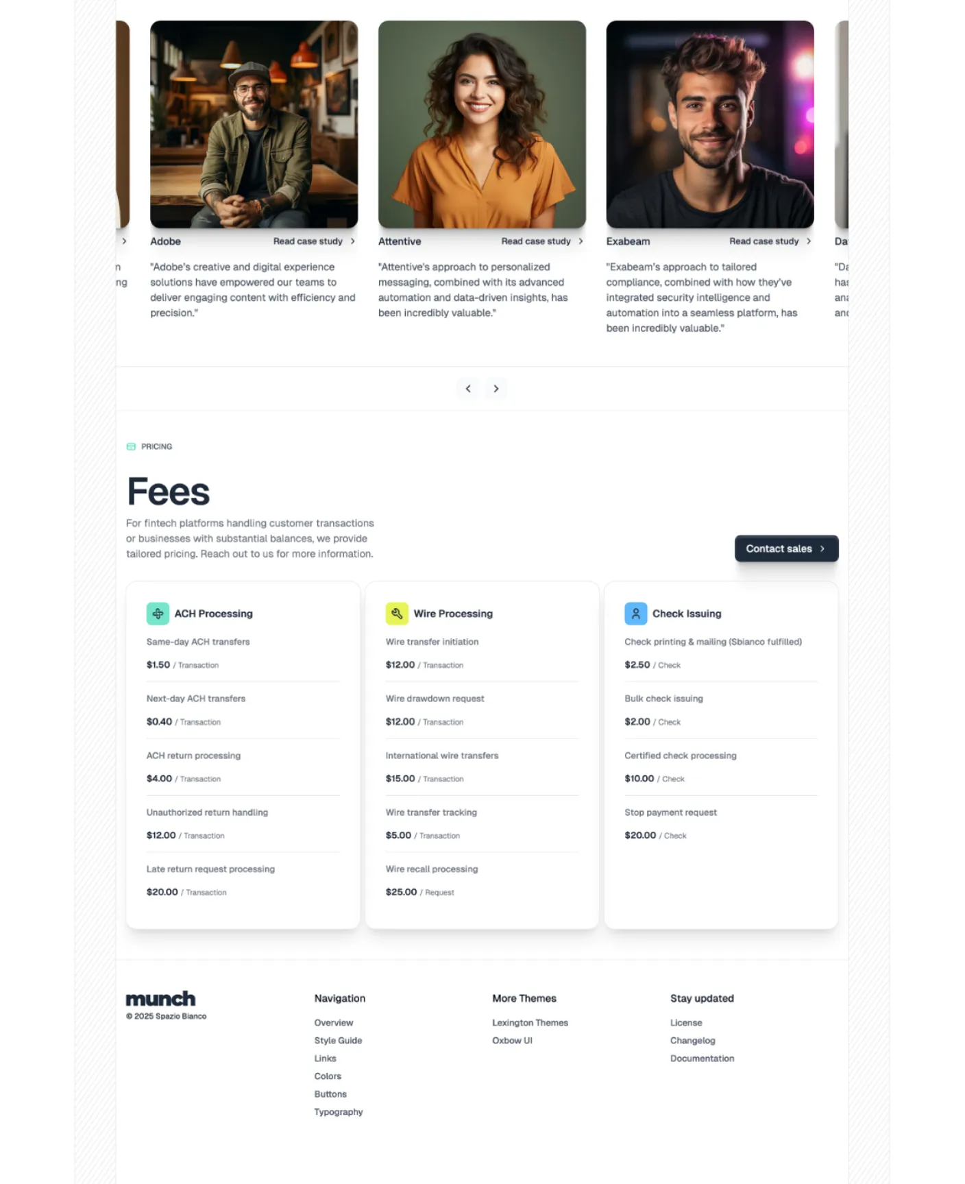 Spazio Bianco page preview