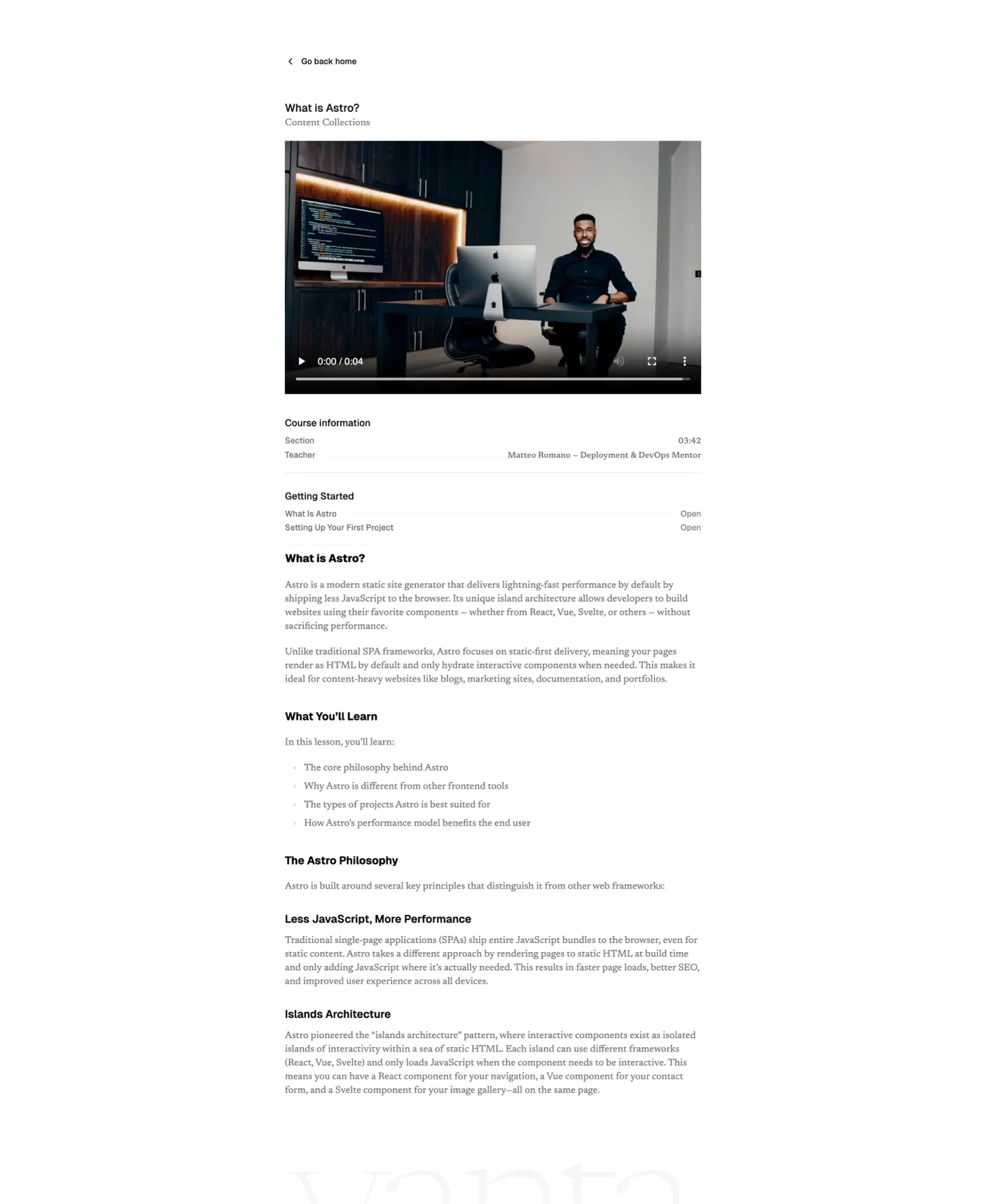 Vanta page preview