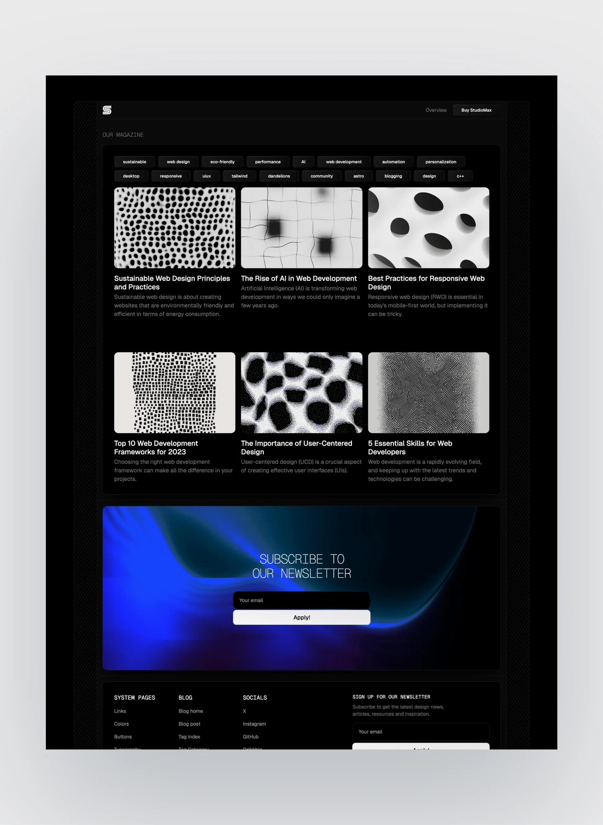 Studiomax responsive layout preview