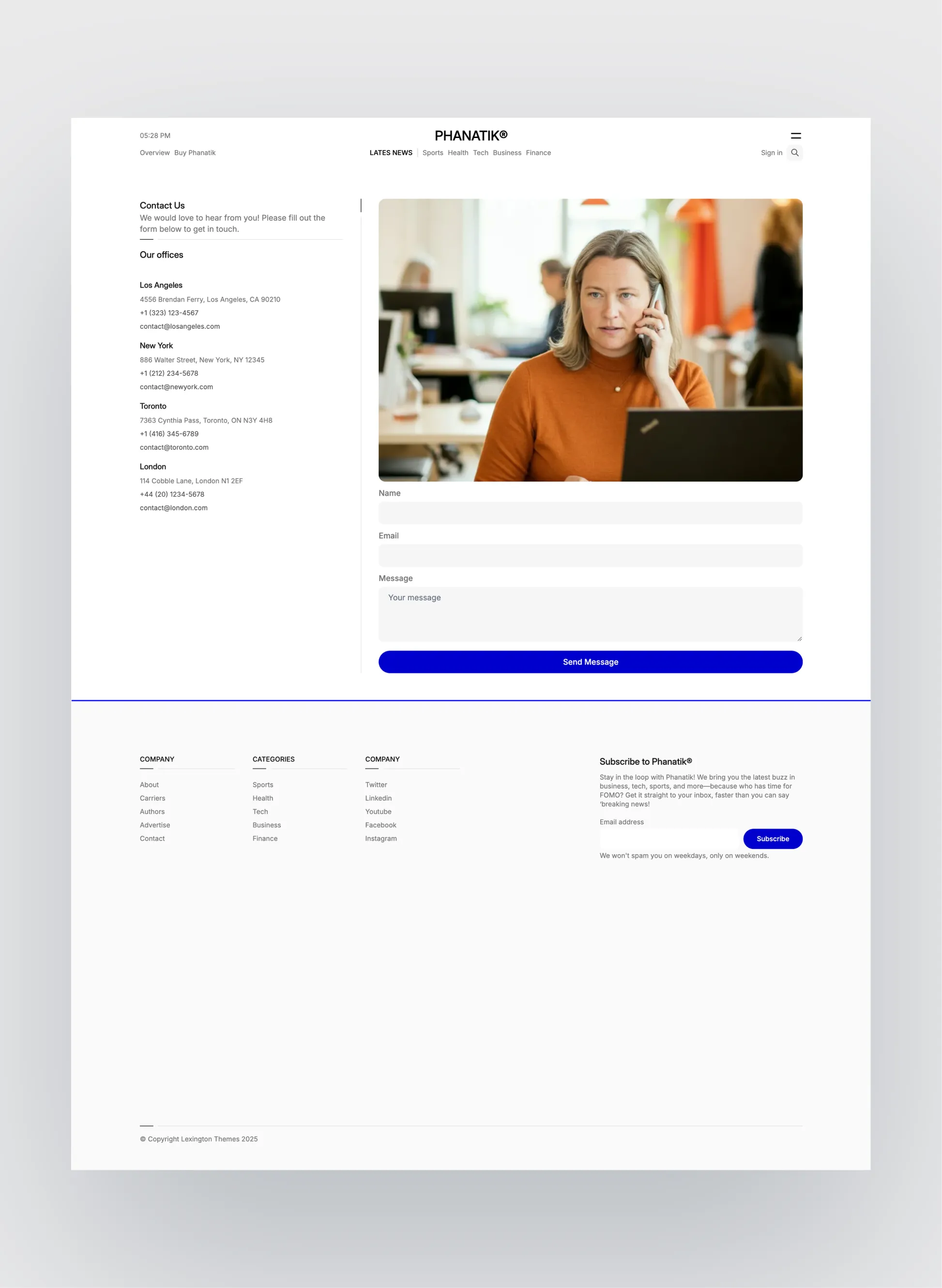 Phanatik responsive view