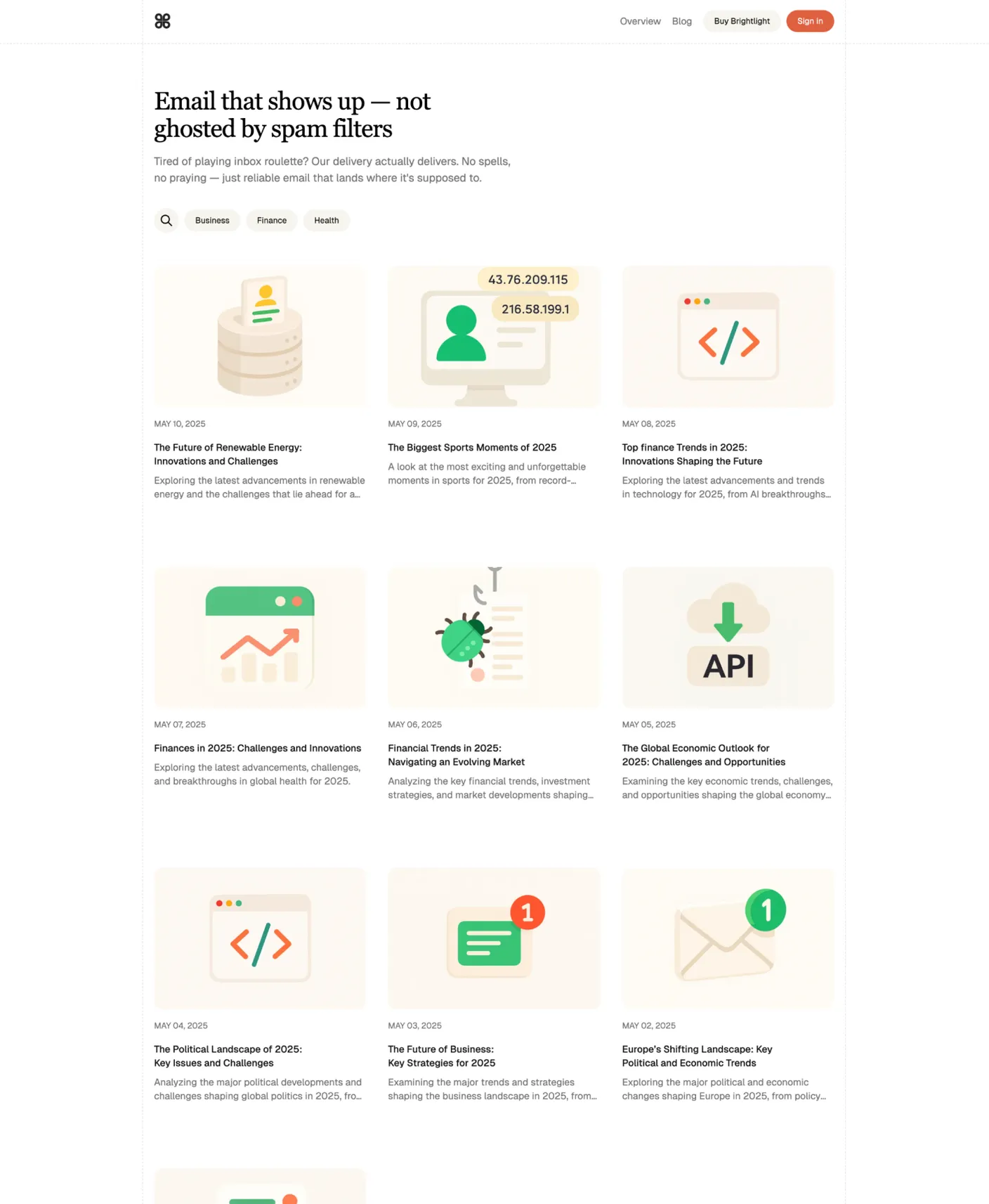 Brightlight page preview