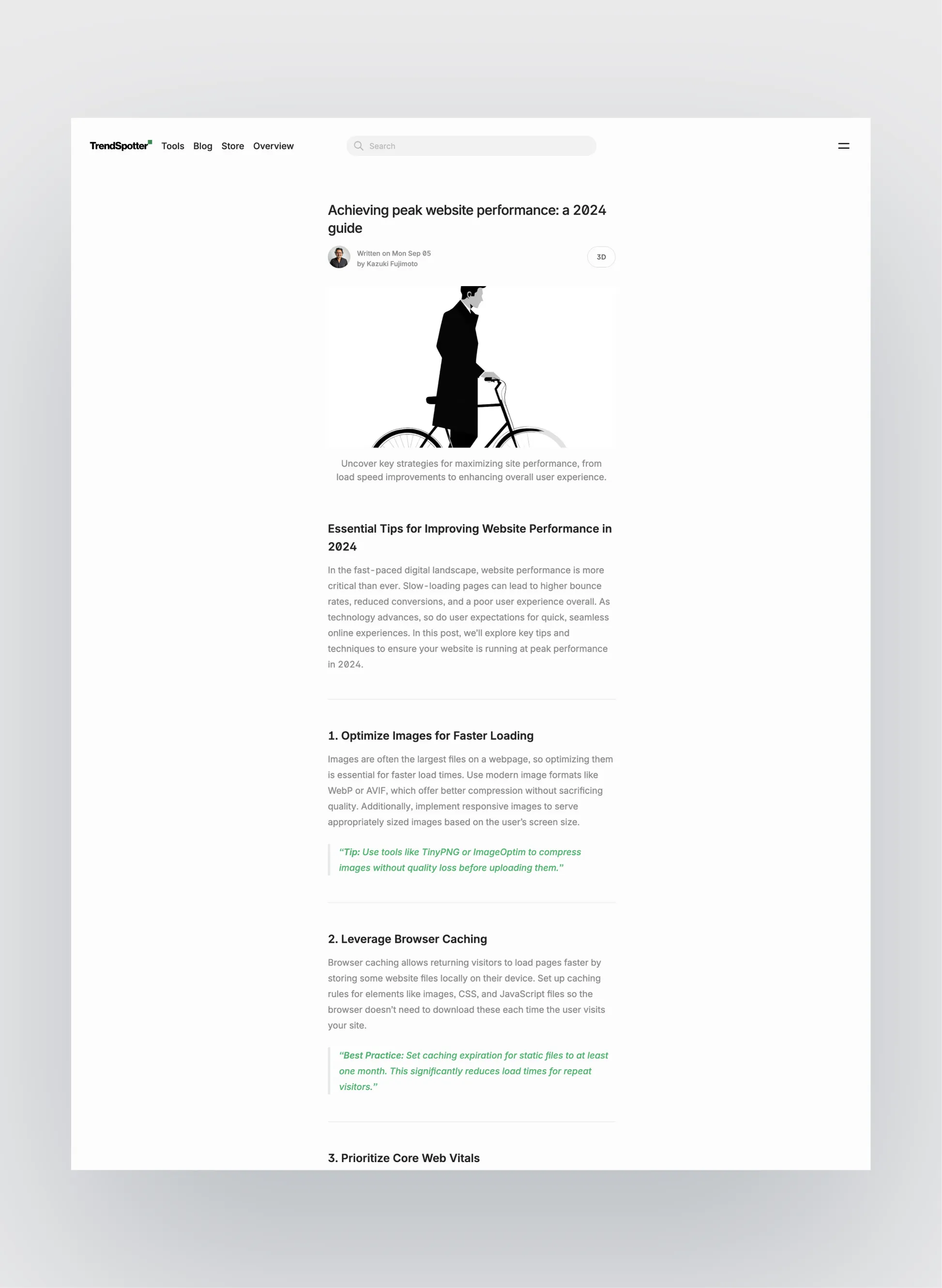 Trendspotter collection cards and resource grid layout