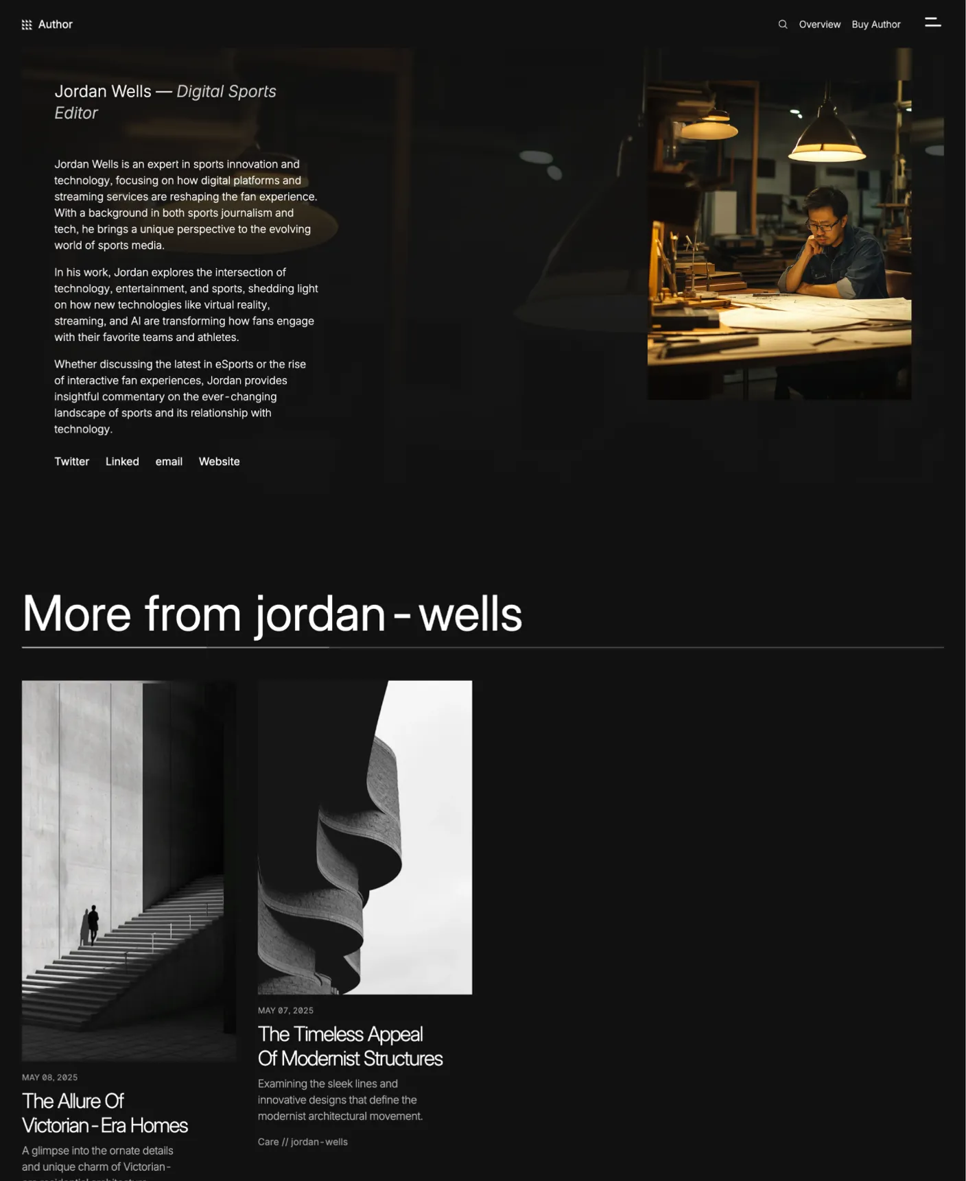 Author page preview