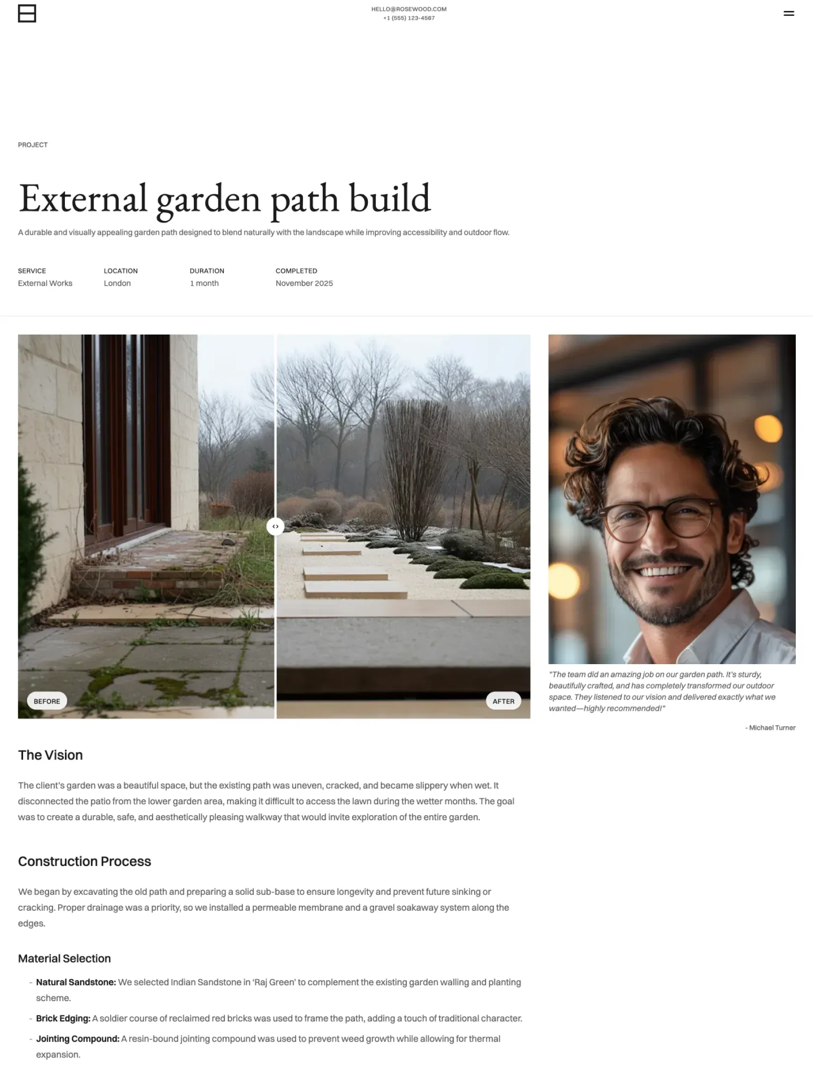Rosewood projects portfolio listing