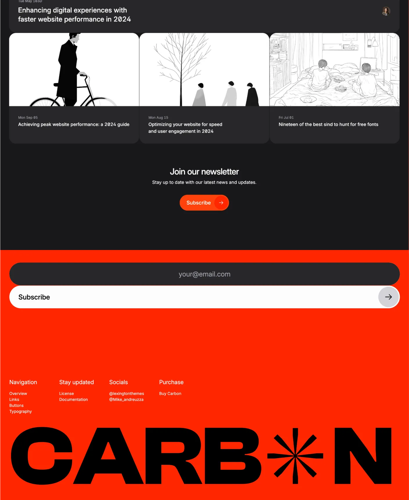 Carbon page preview