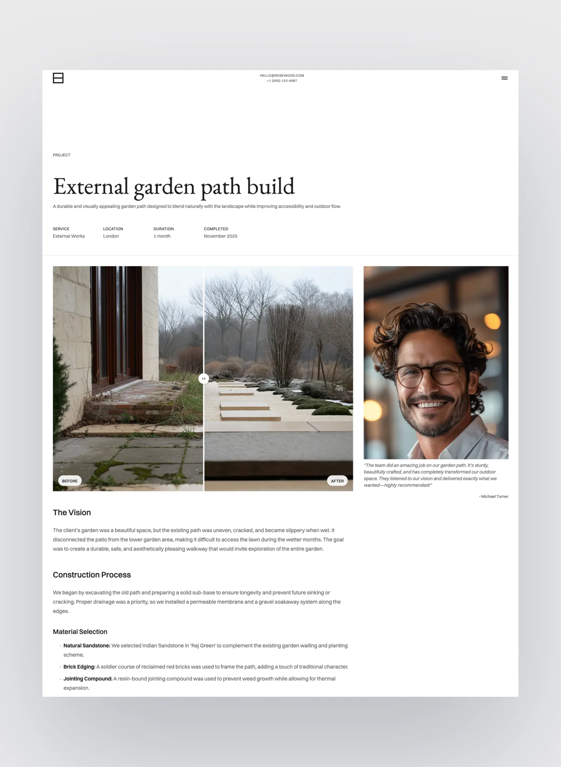 Rosewood projects portfolio listing