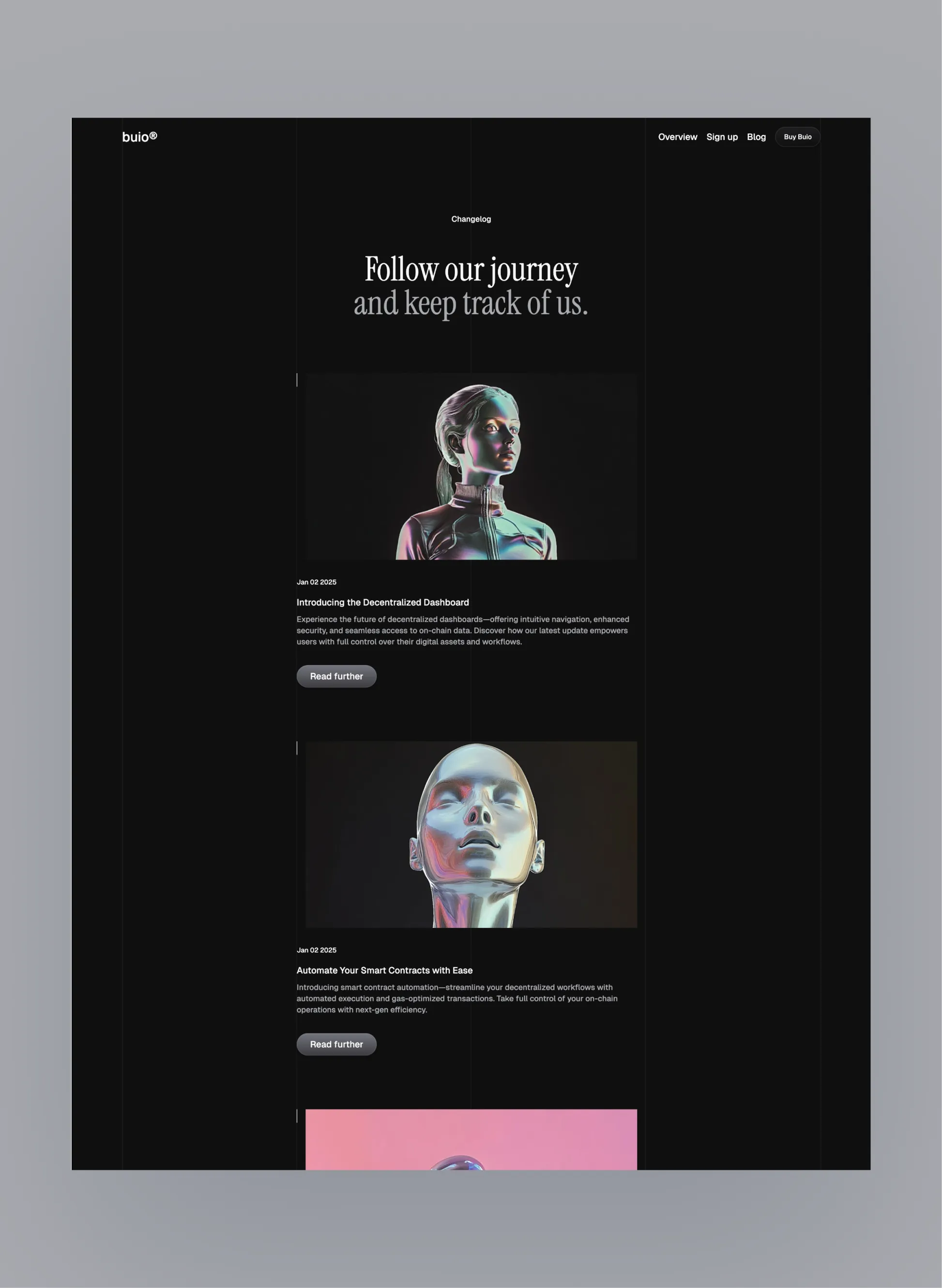 Buio authentication screens