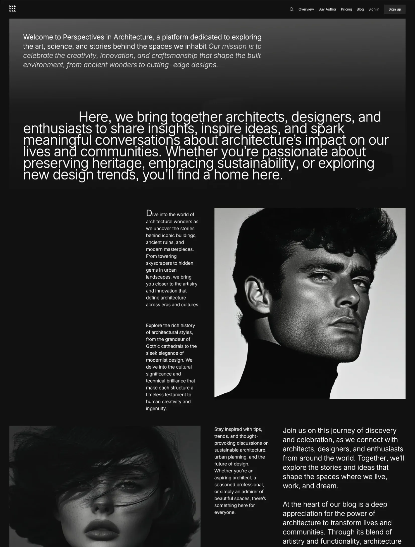 Author team of writers page