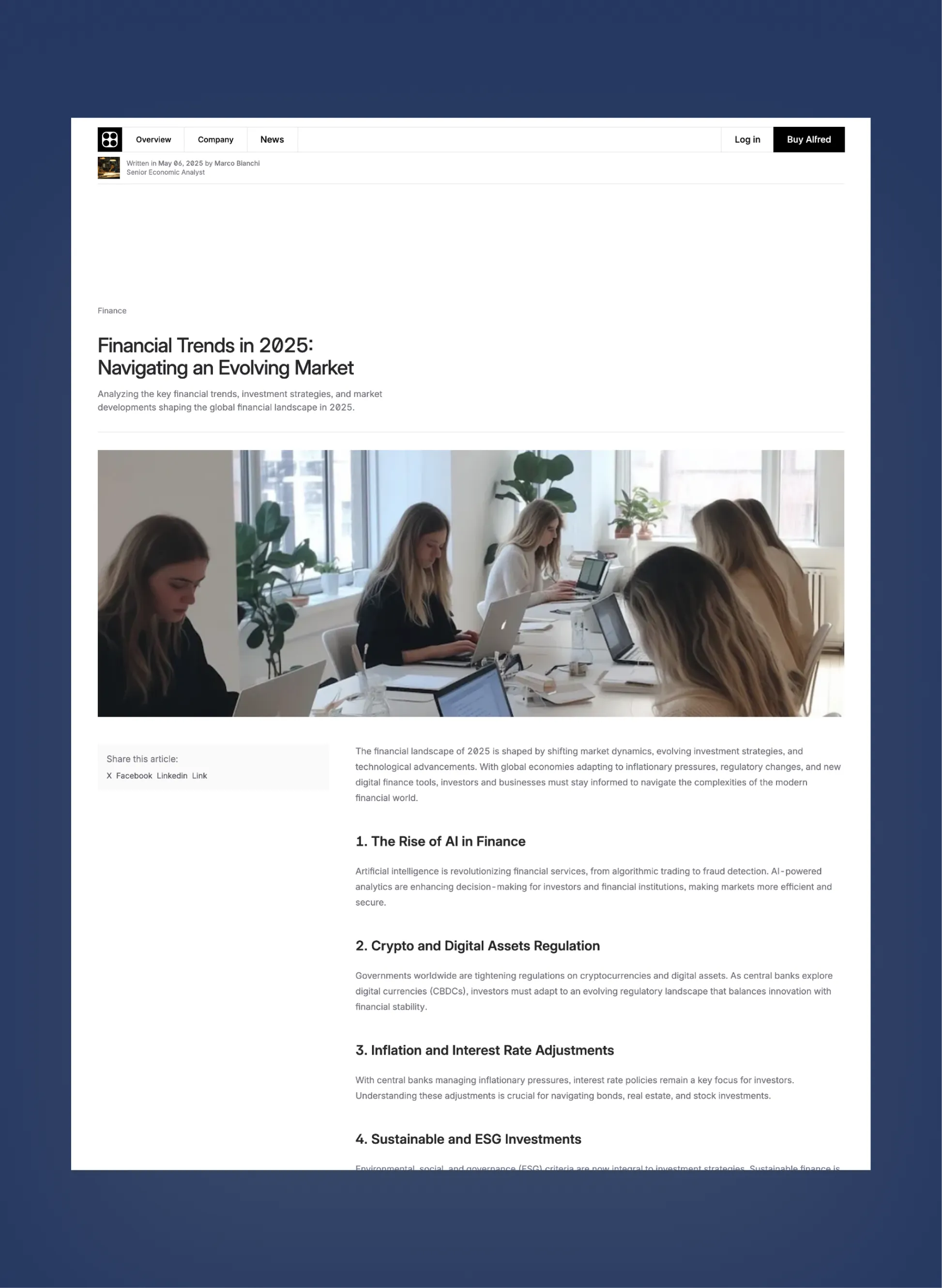 Alfred sign-up form layout