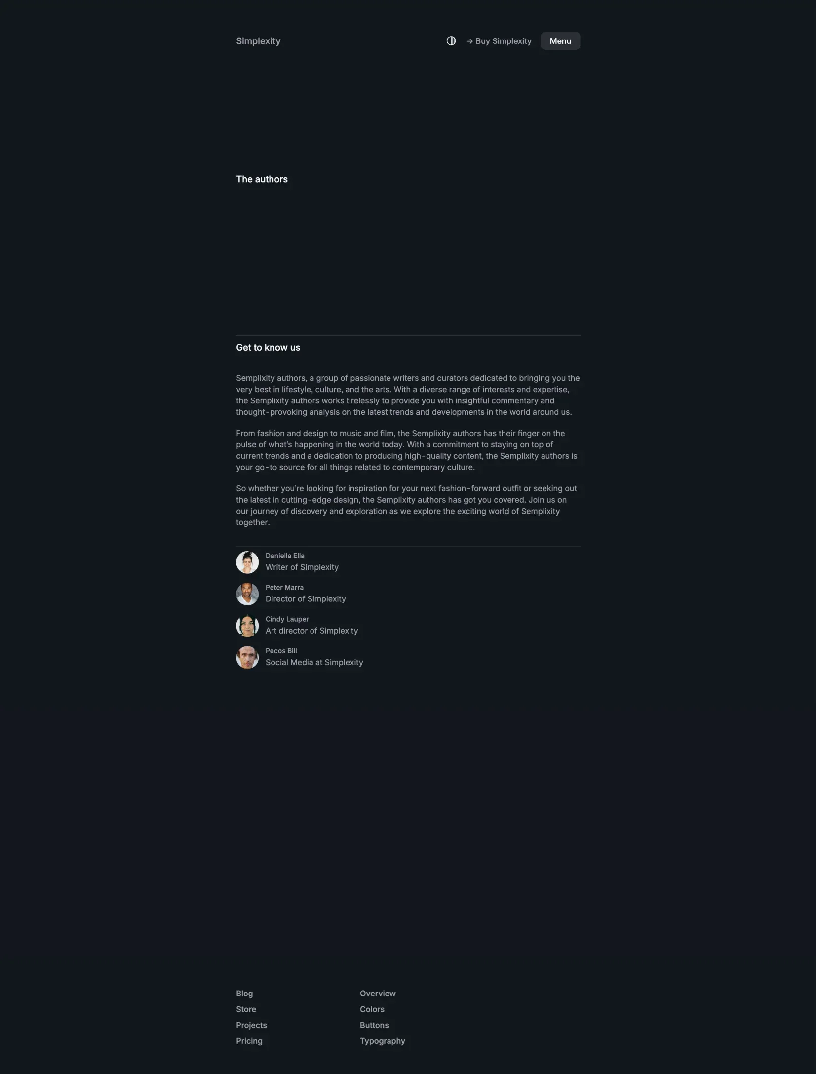 Simplexity page preview