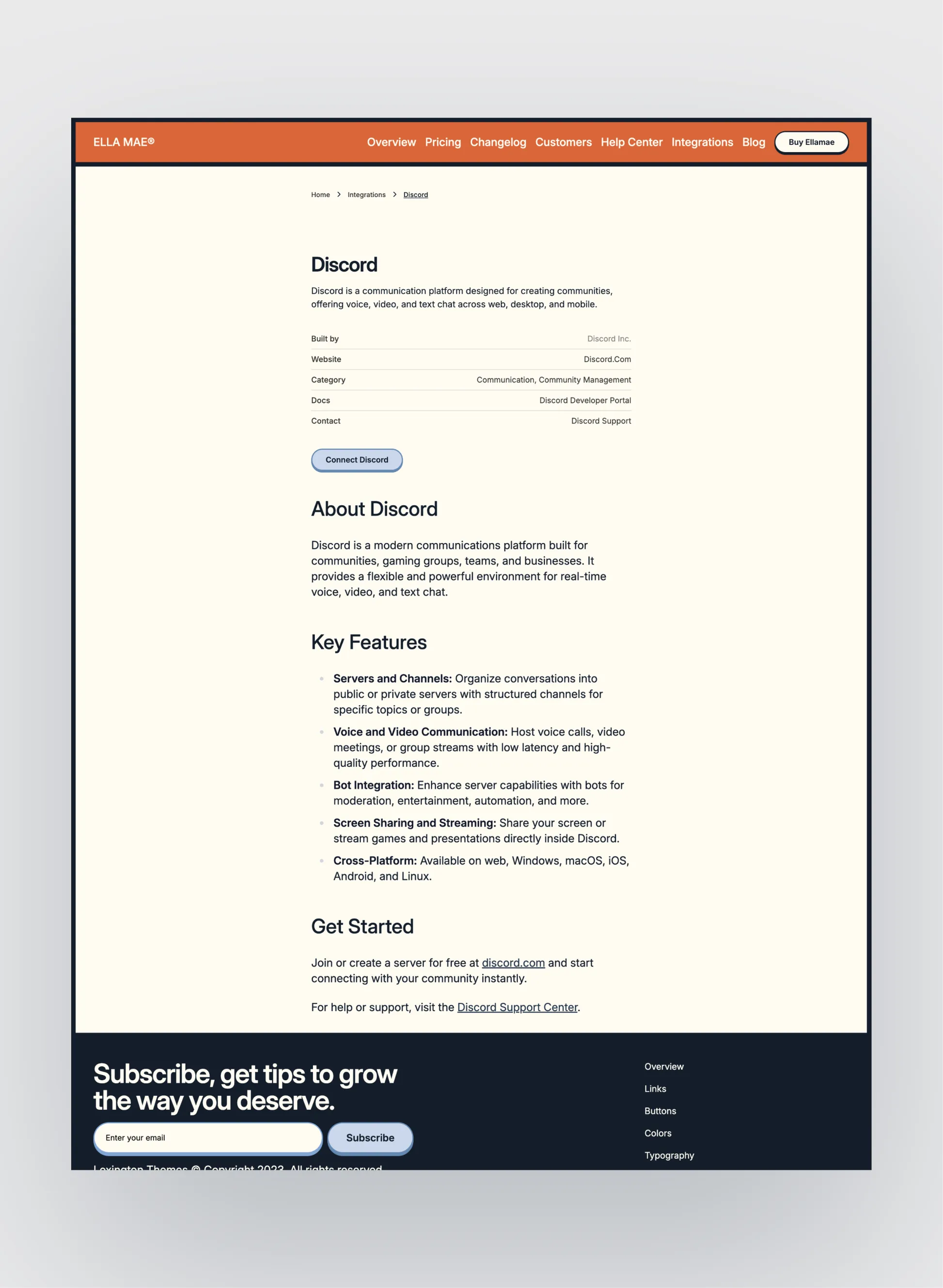 Ella Mae page preview