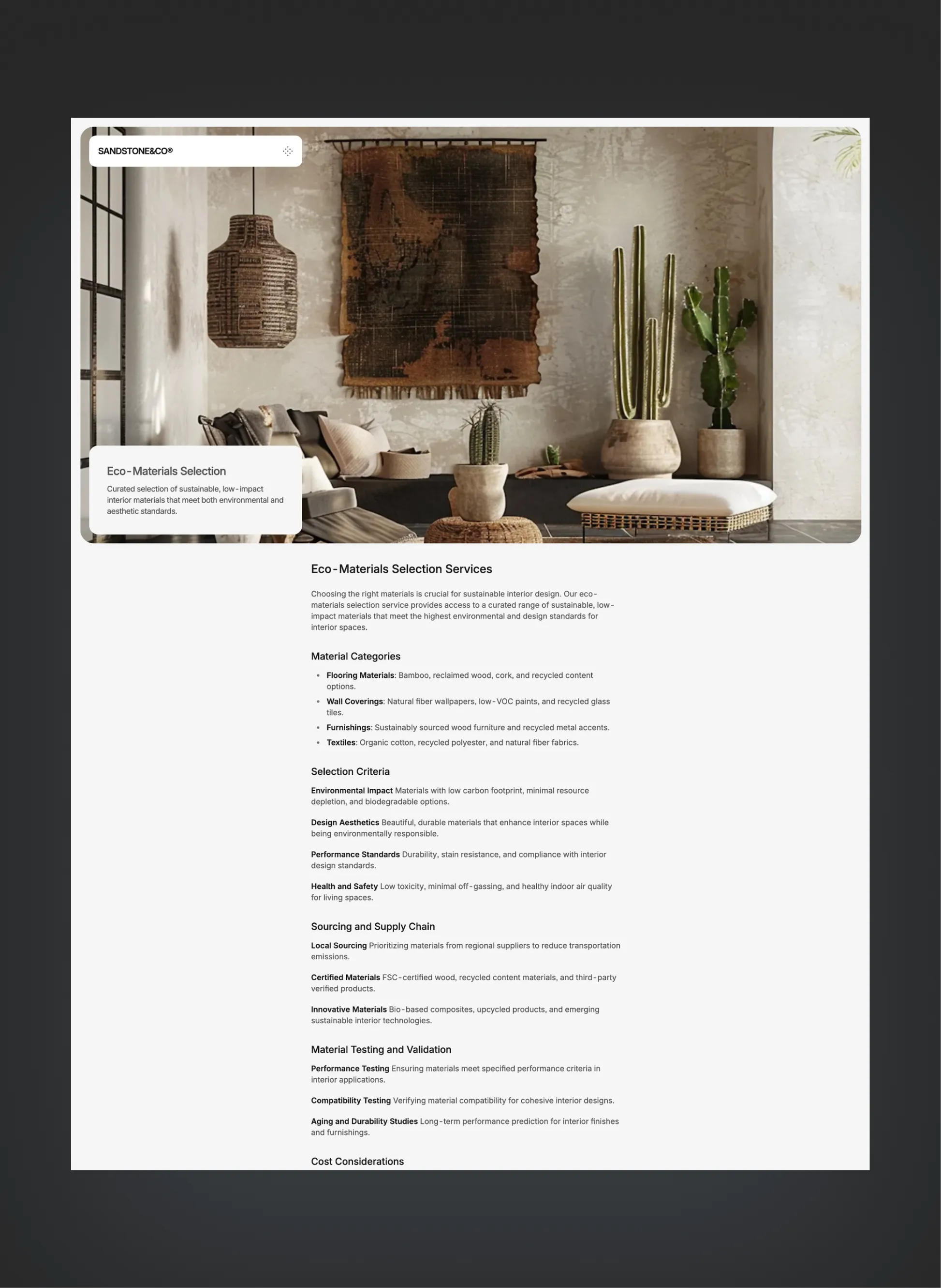 Sandstone responsive layout on mobile
