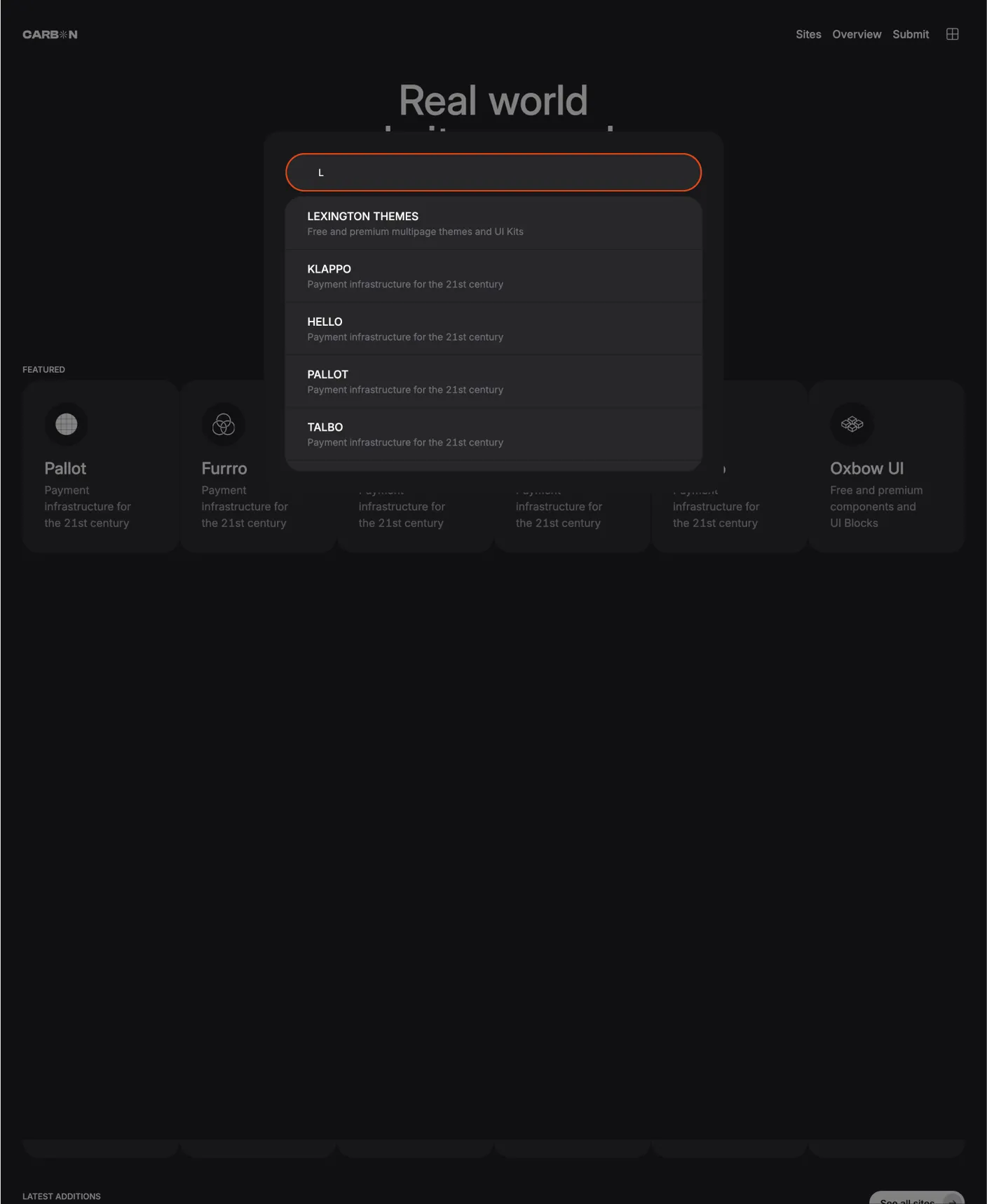 Carbon page preview