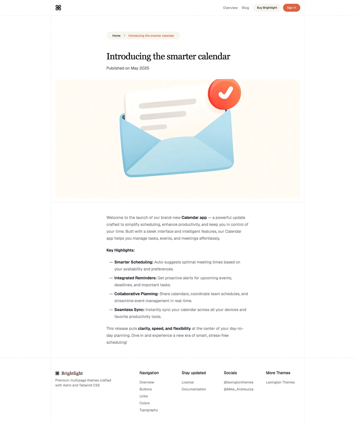 Brightlight page preview