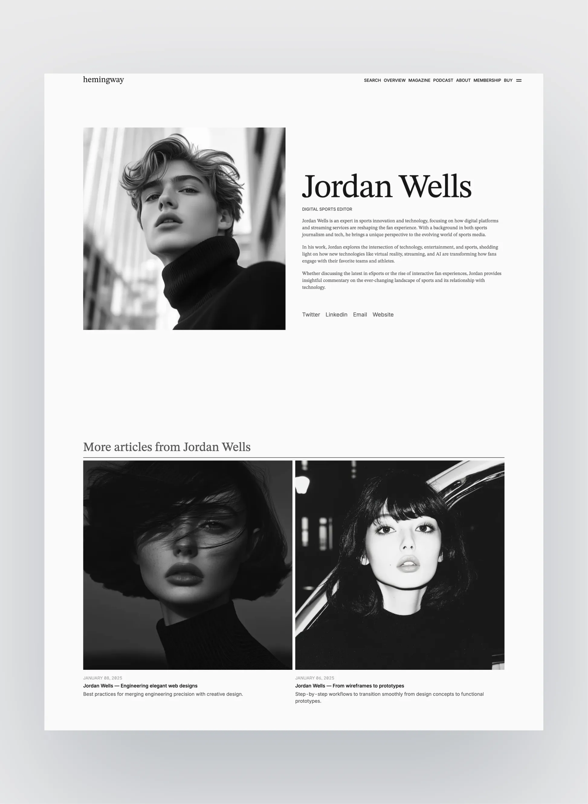 Hemingway blog archive layout