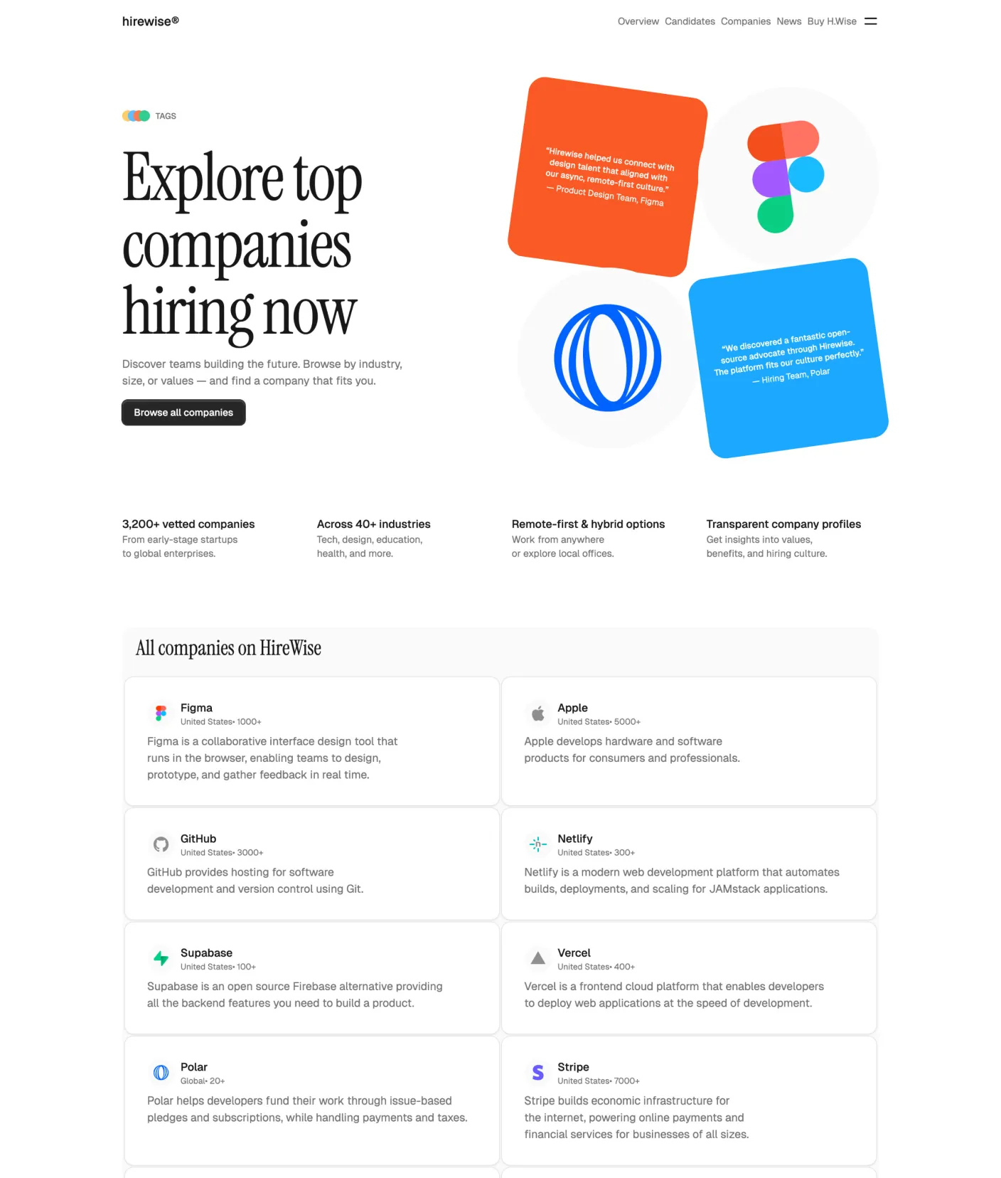 Hirewise page preview