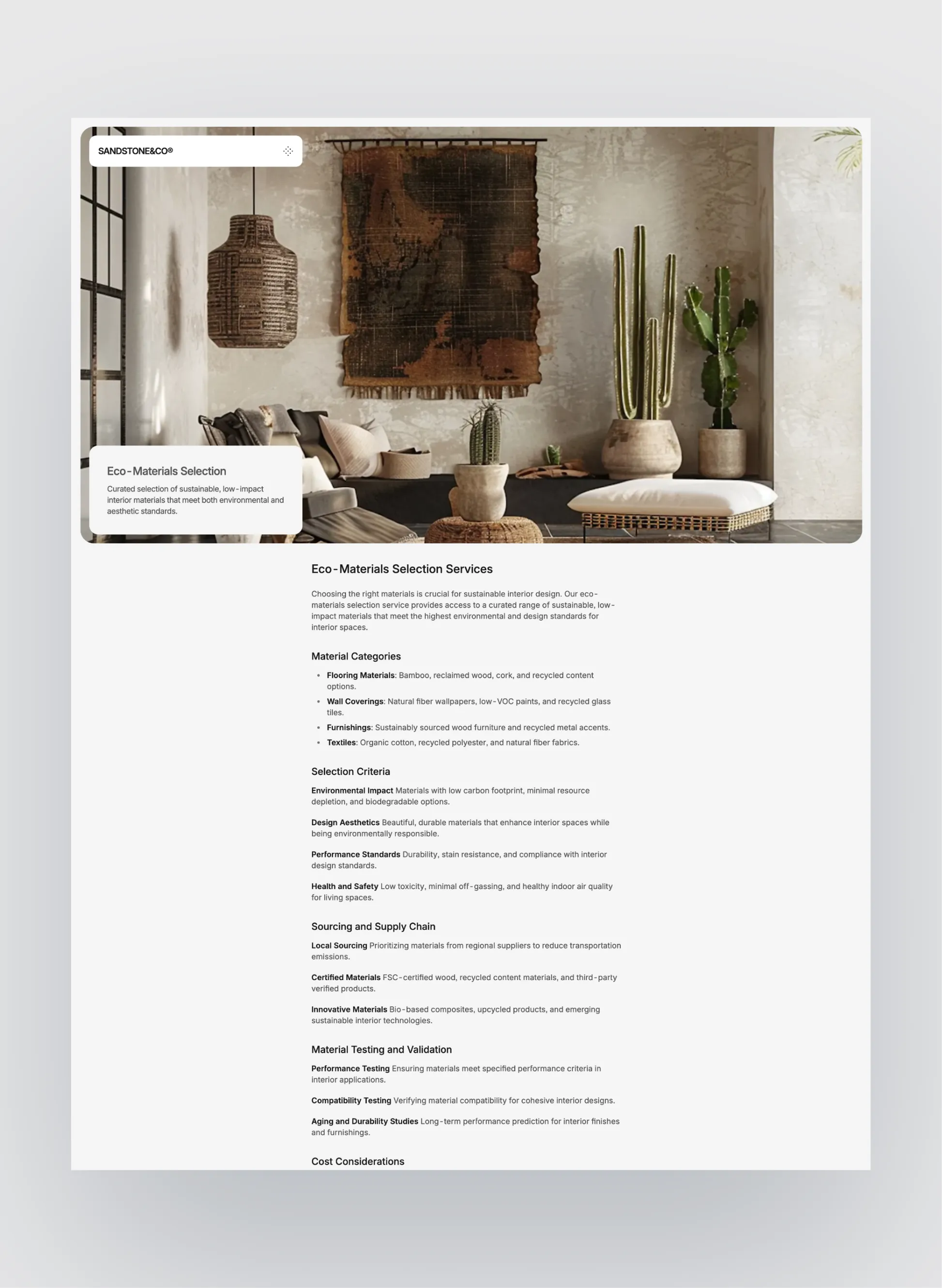 Sandstone responsive layout on mobile