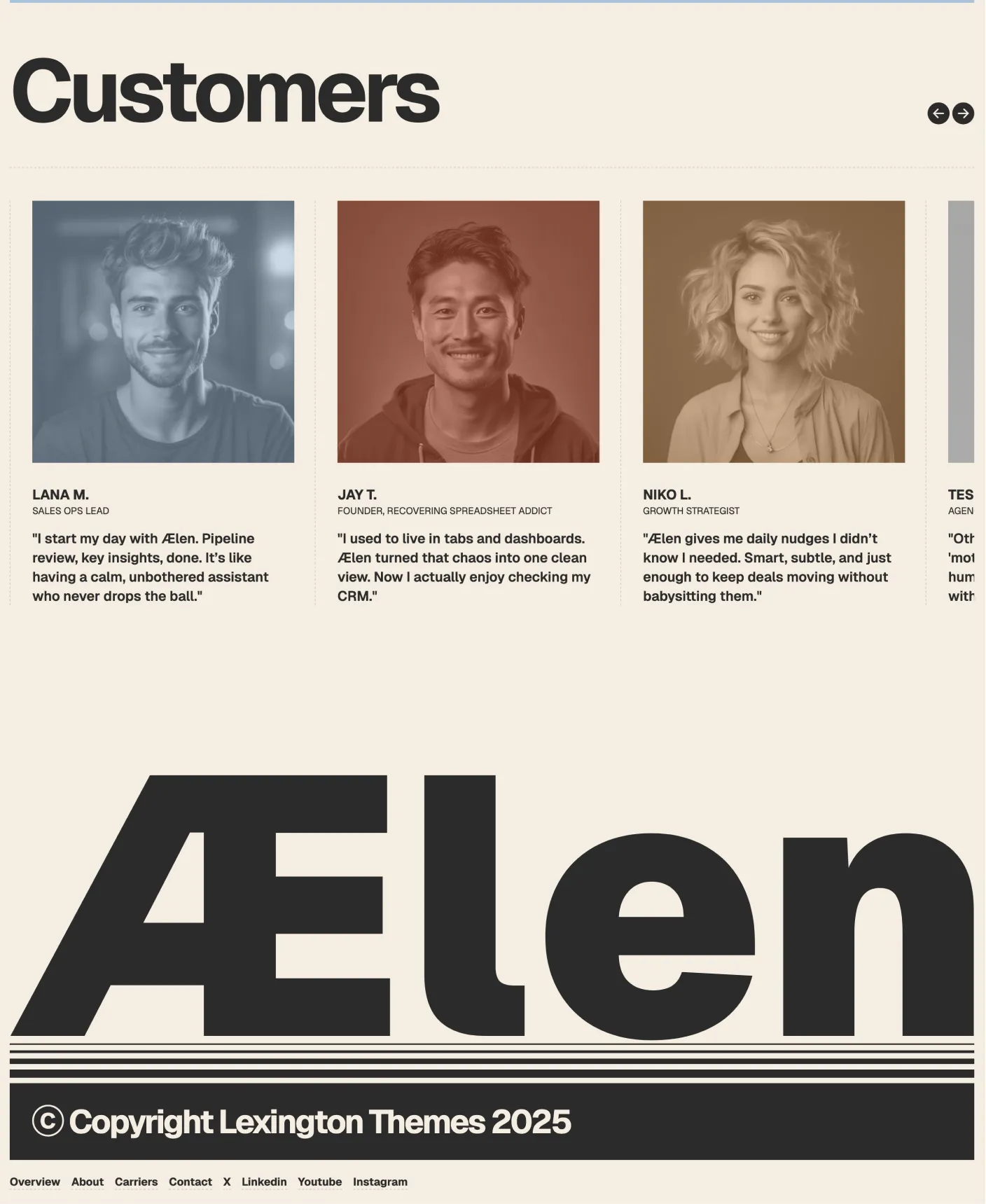 Ælen SaaS modern template preview with Astro and Tailwind CSS