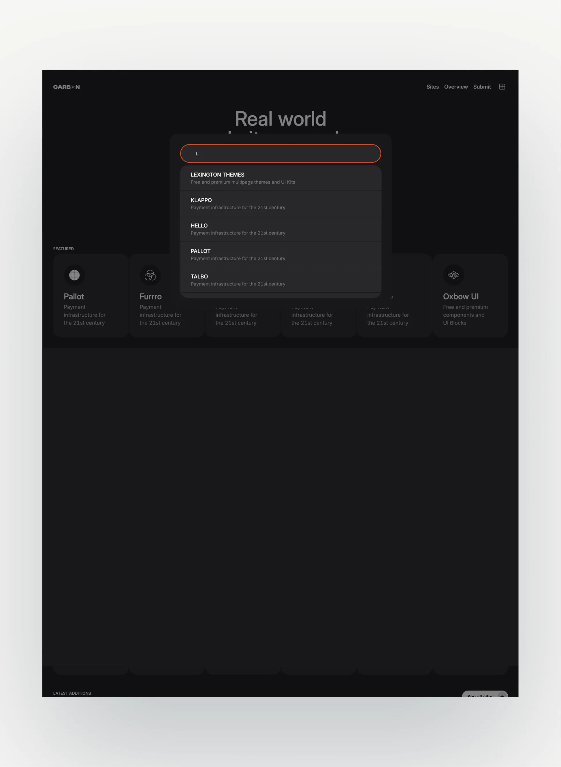 Carbon page preview